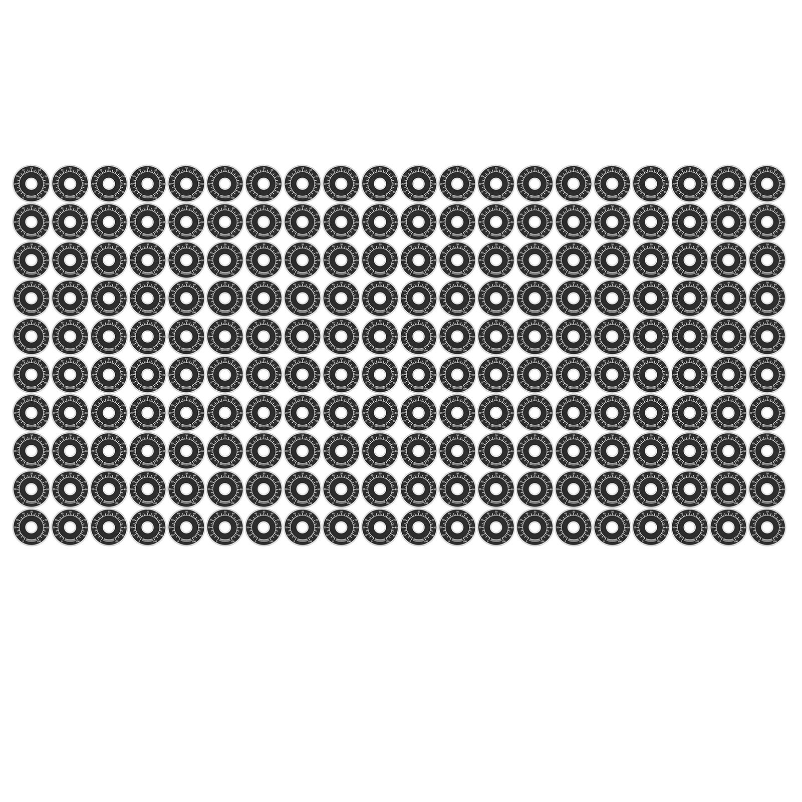 200 Runde Skalenscheiben Aus Aluminiumlegierung Für Potentiometer, Teilenummer 0100 Bemkdp