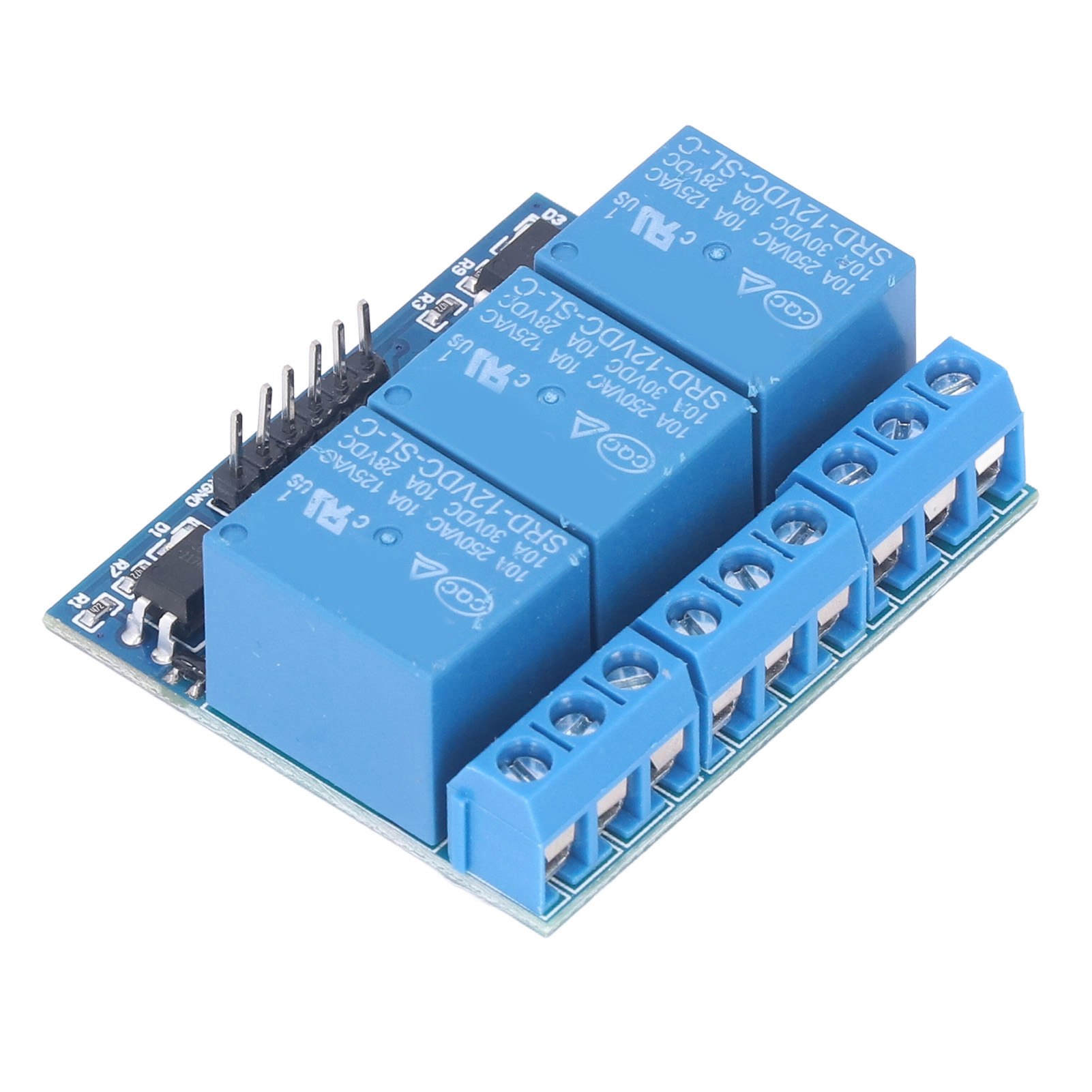3-kanal-relaismodul, Hochspannungs-relaisplatine Mit Isoliertem Optokoppler, High/low-pegel-triggerung, 12 V, 3,3 V–12 V