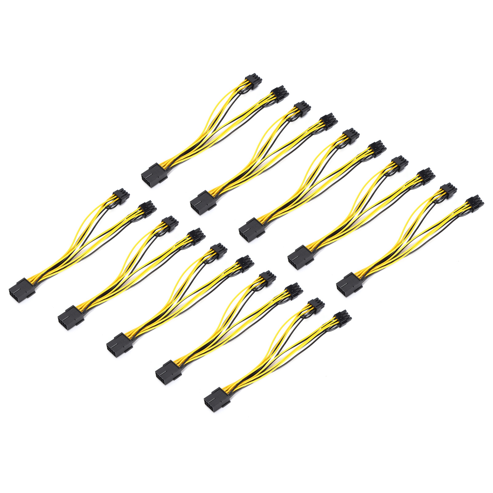 Packung Mit 10 Pcie 8-pin Auf 2 Pci Express 8-pin (6-pin + 2-pin) Kabeln Für Grafikkarten