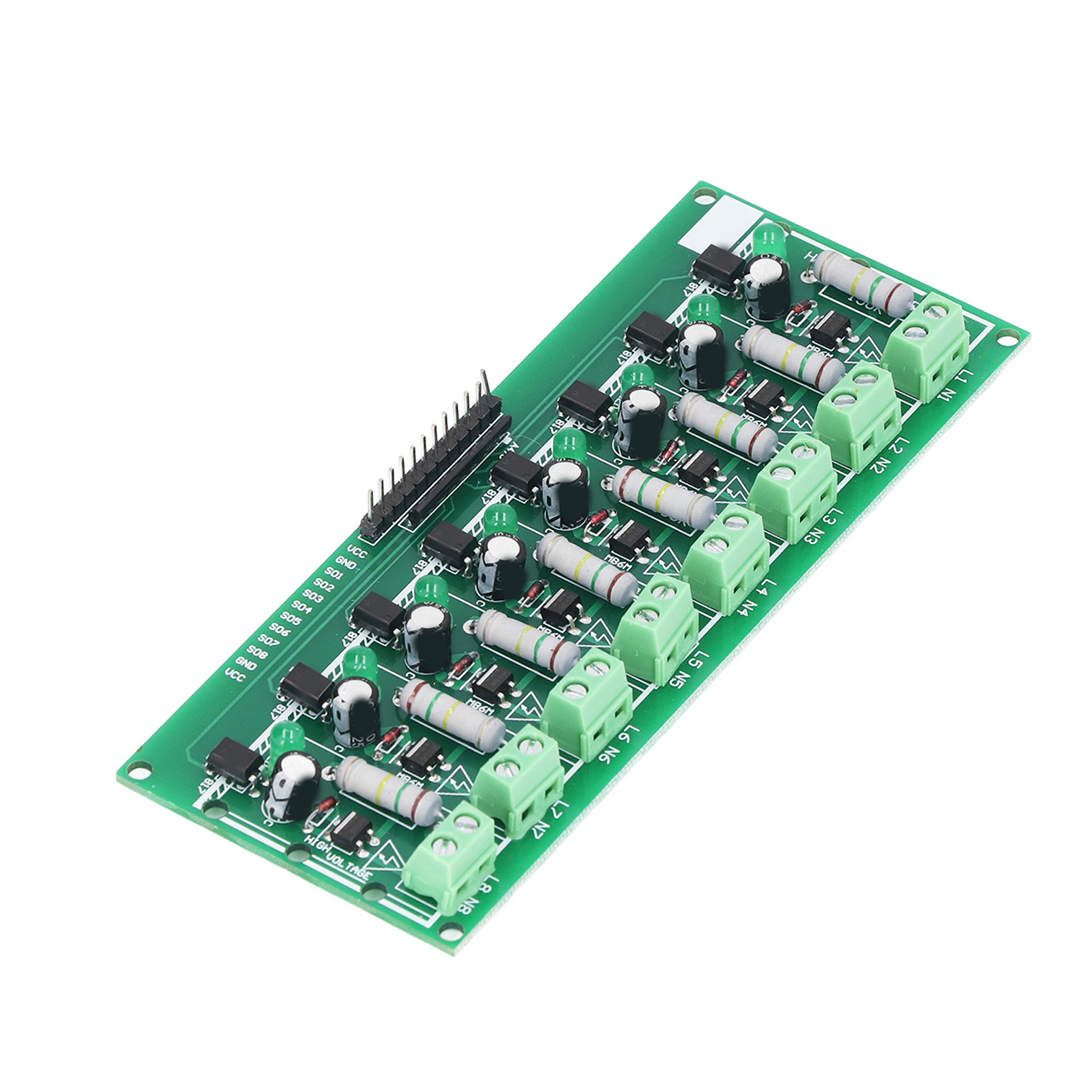 Optokoppler-isolationsplatine, 8-kanal-220-v-ac-sps-spannungsmessmodul Für Diy-projekte
