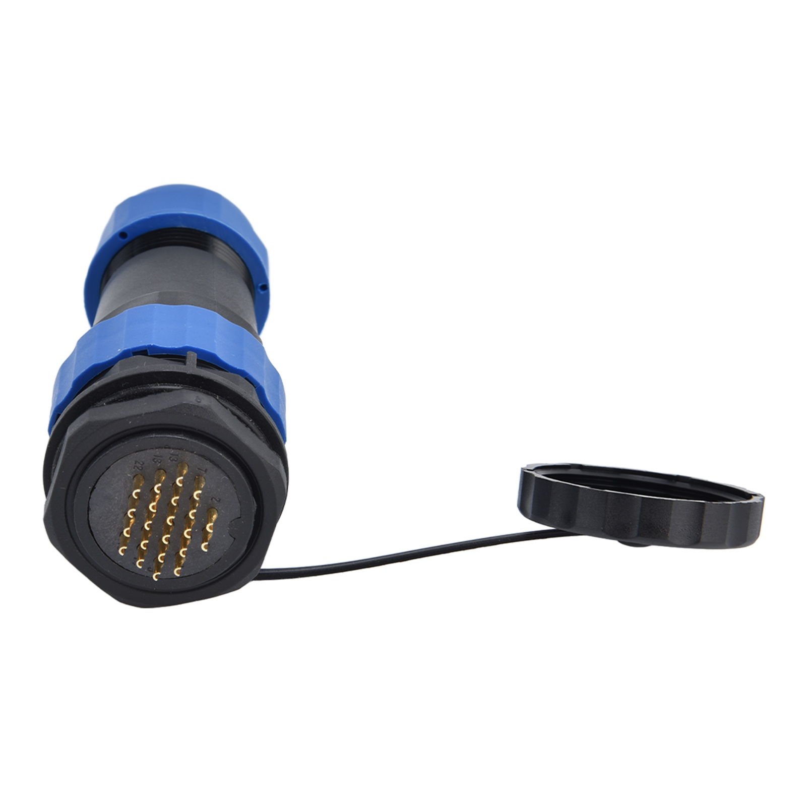 Wasserdichter Ip68-stecker, Rückseitige Mutter, 250-v-5-a-flugzeugstromstecker Für Kabel, Sp2822-stift