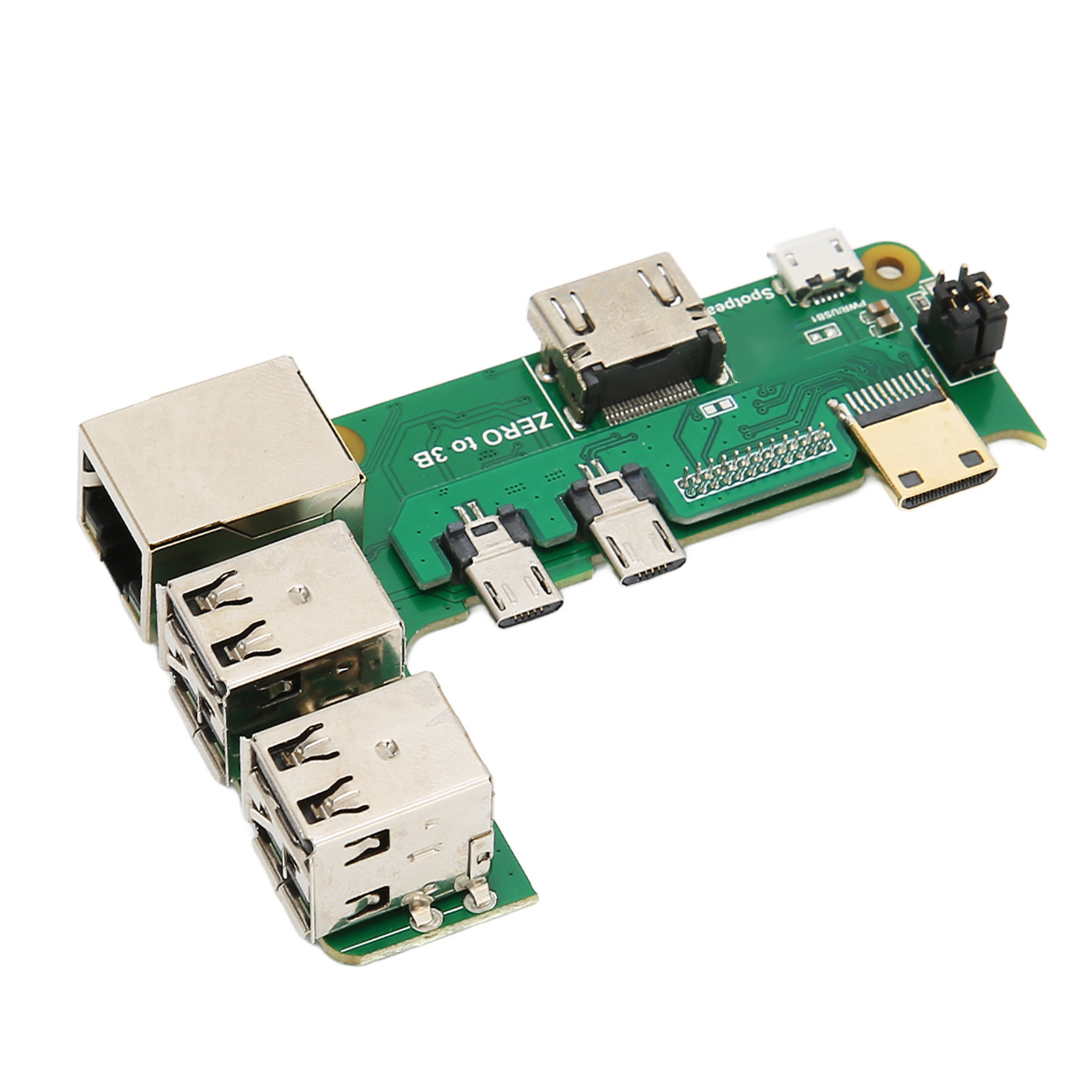 Erweiterungsplatine Für Raspberry Pi 2w Bis 3b: 3-port Usb 2.0 Und Rj45-adapter Für Computer.