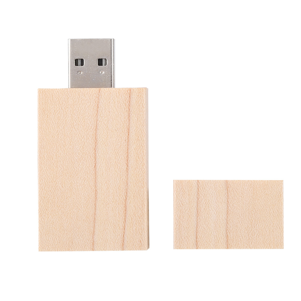 Individuell Gestalteter Usb 2.0-stick Im Rustikalen Und Minimalistischen Stil Aus Ahornholz, Quadratisches Gehäuse (8 Gb)