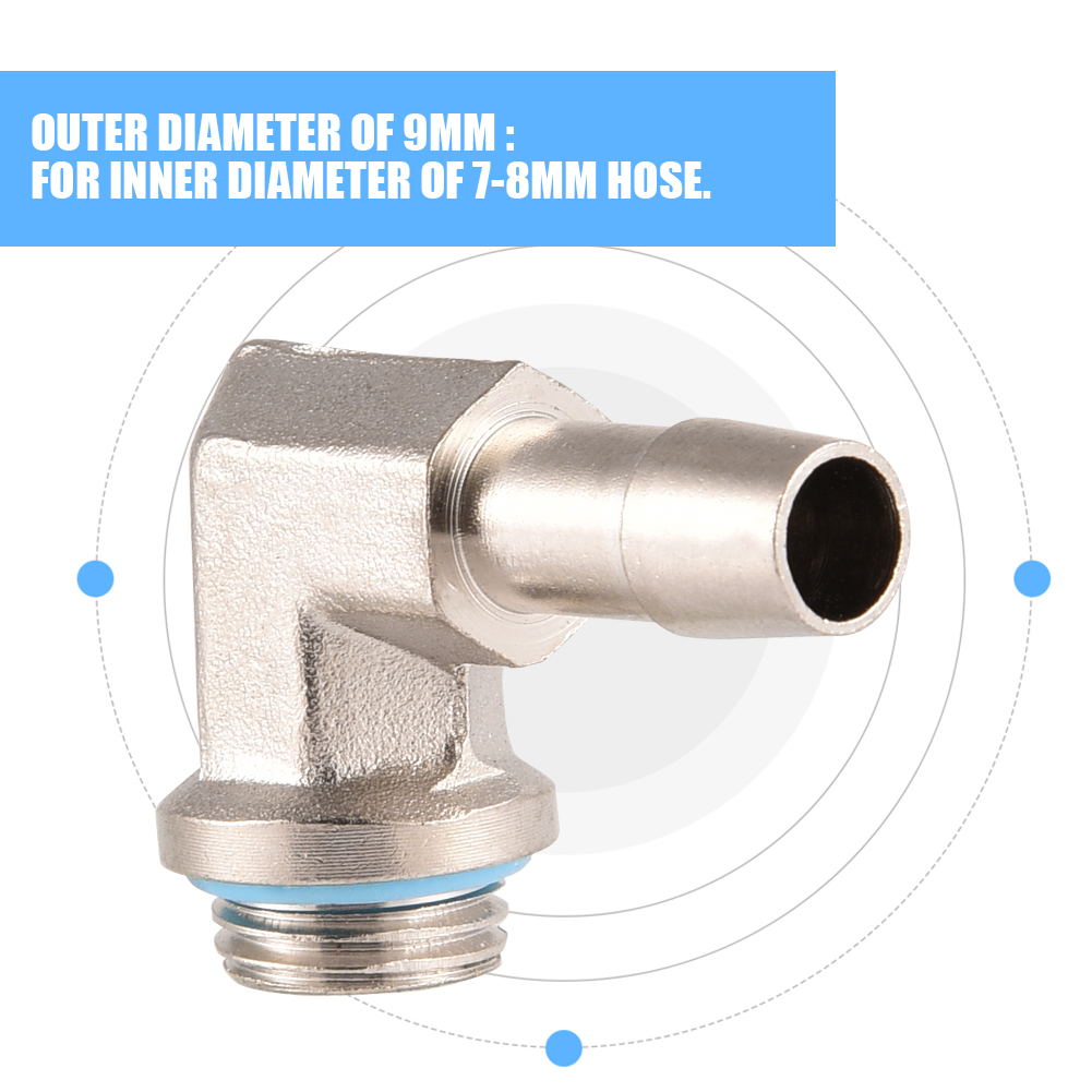 90-grad-winkel-g1/4''-schlauchadapter Für Computer-flüssigkeitskühlsysteme (9 Mm)