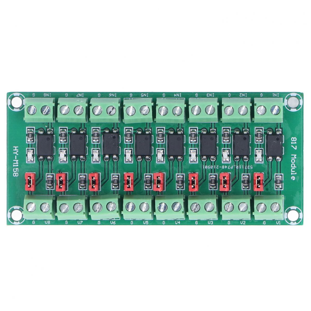 Optokoppler-isolationsplatine, 8-kanal-isoliertes Fotoelektrisches Modul 817 3,6–30 V