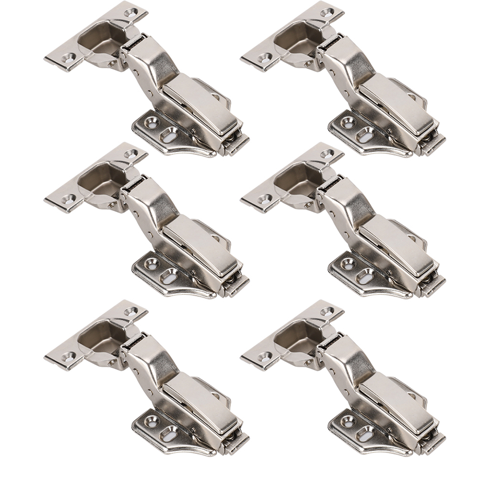Büroscharniersätze, 2-stufig Hydraulisch, Vernickelt, 4-loch, Weitwinkel, A2202c