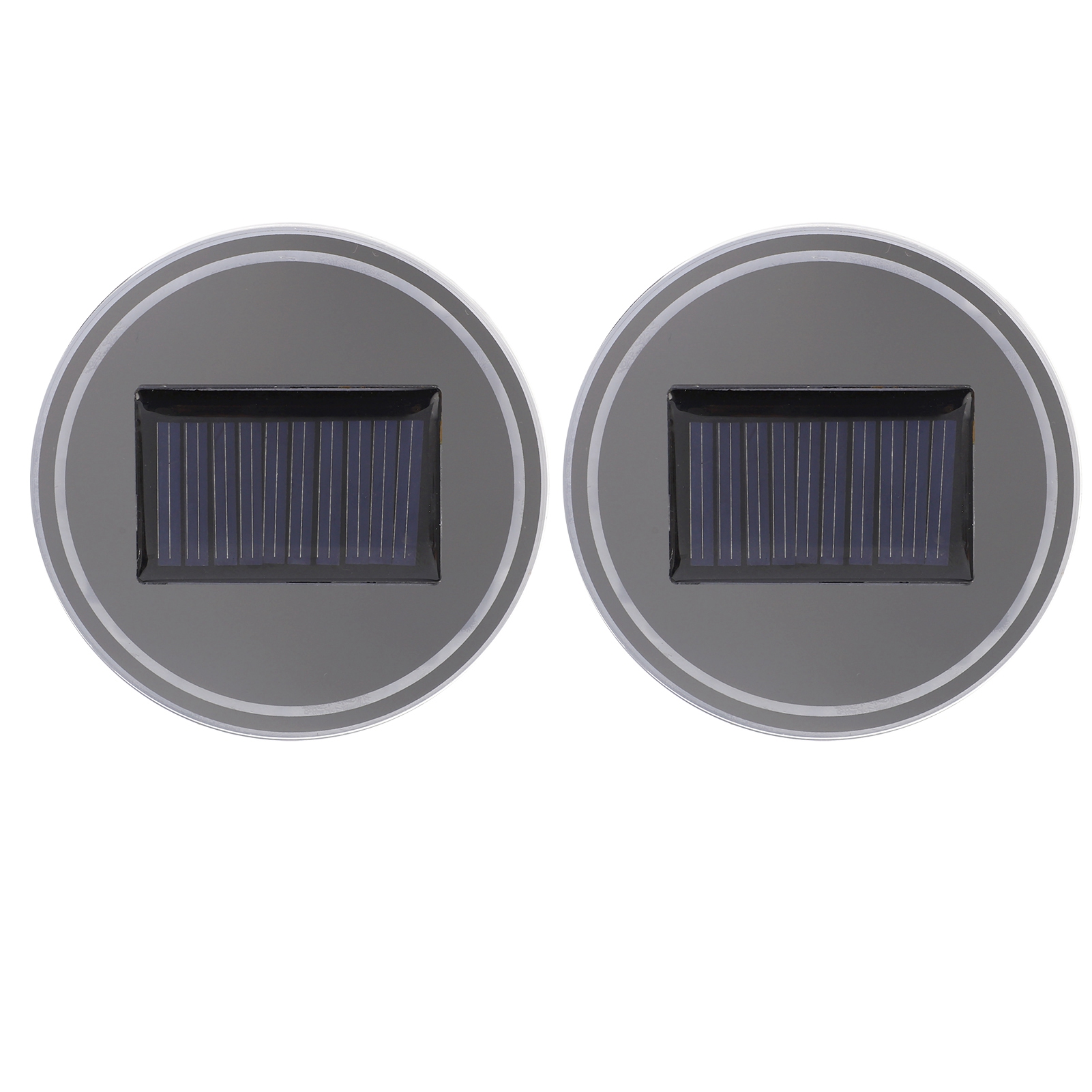 Set Aus 2 Auto-untersetzern Mit Solarbetriebener, Vibrationsinduzierter Led-ambientebeleuchtung Und Becherhalter