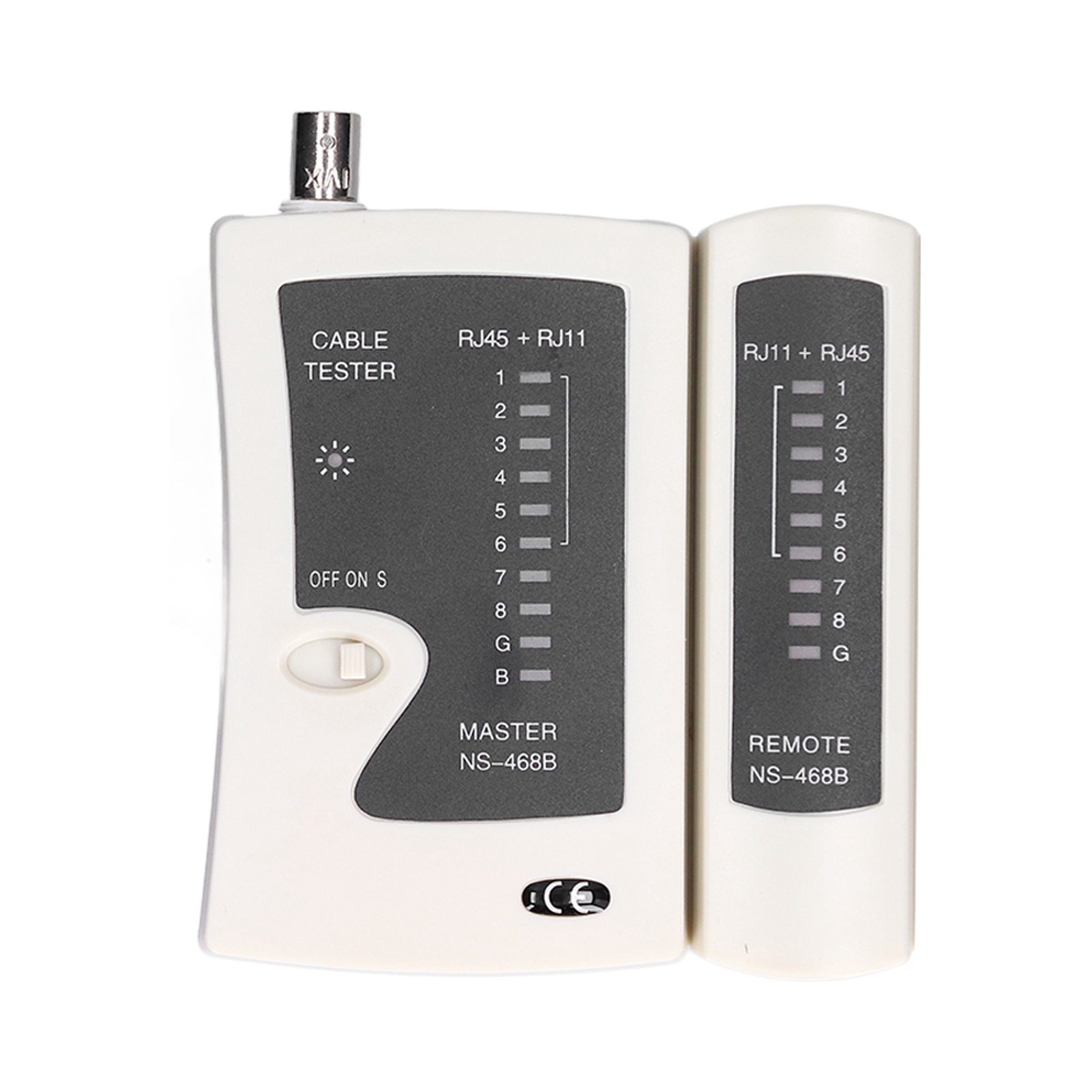 Ns-468b(1088j) Rj45/rj11-netzwerkkabeltester, Multifunktional, Ergonomisch, 9 V Dc