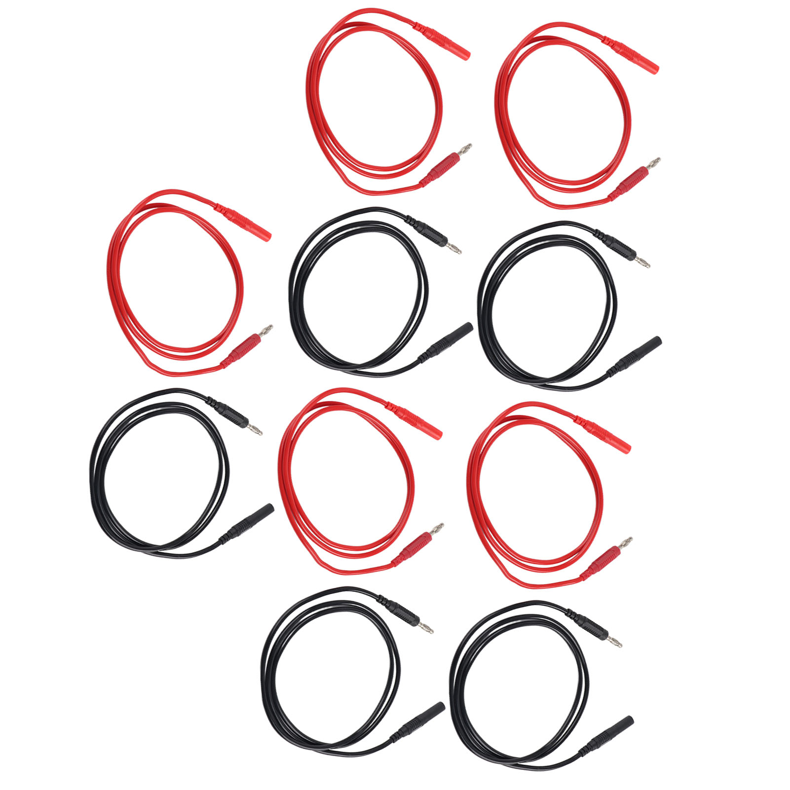 Satz Mit 5 Bananenstecker-prüfleitungen Für Elektrische Prüfungen Von Automobilteilen, 30 V Ac – 60 V Dc, Max. 19 A, 4 Mm²