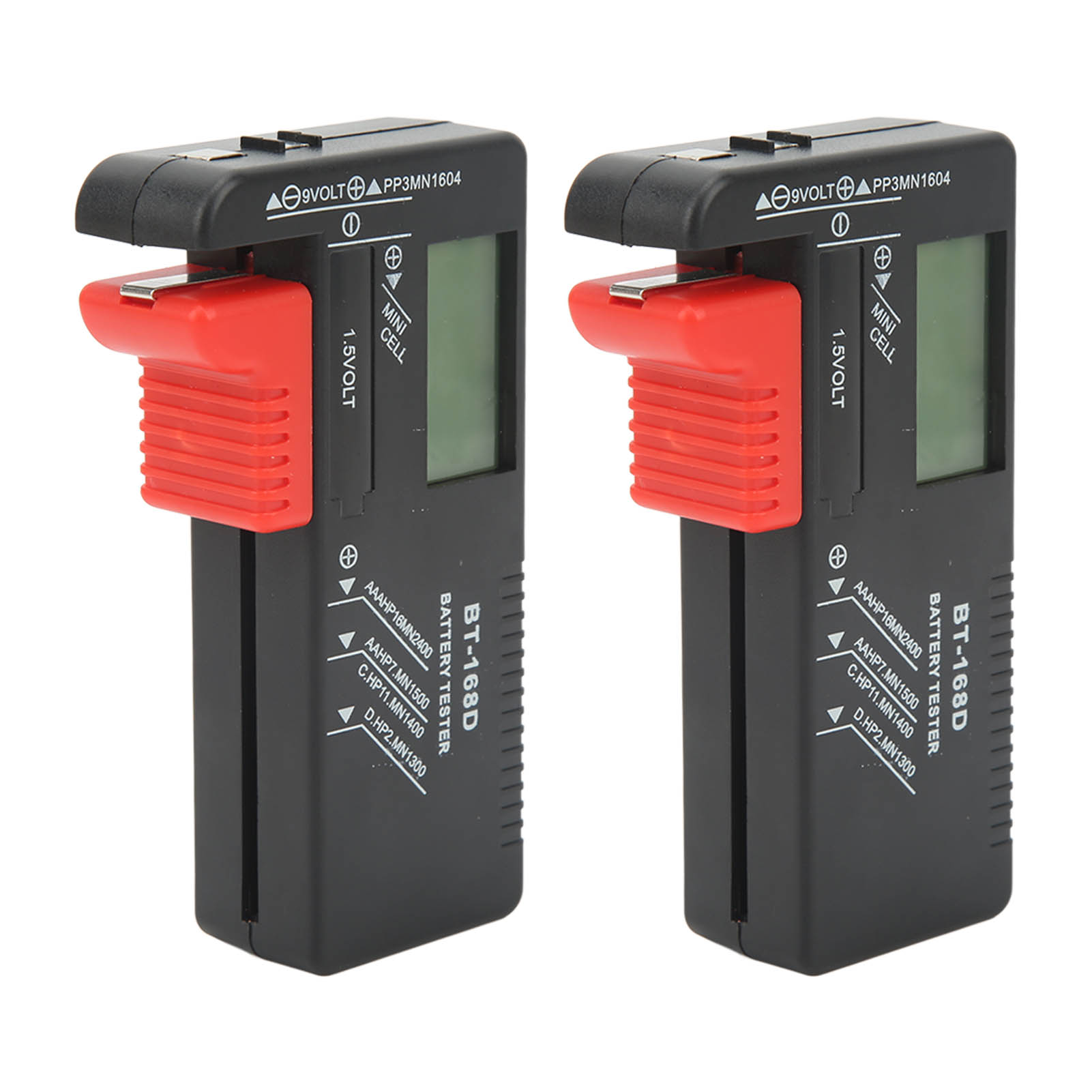 Set Mit 2 Batteriekapazitätstestern Für Aa-, Aaa-, 9v- Und 1,5v-batterien Mit Digitalanzeige