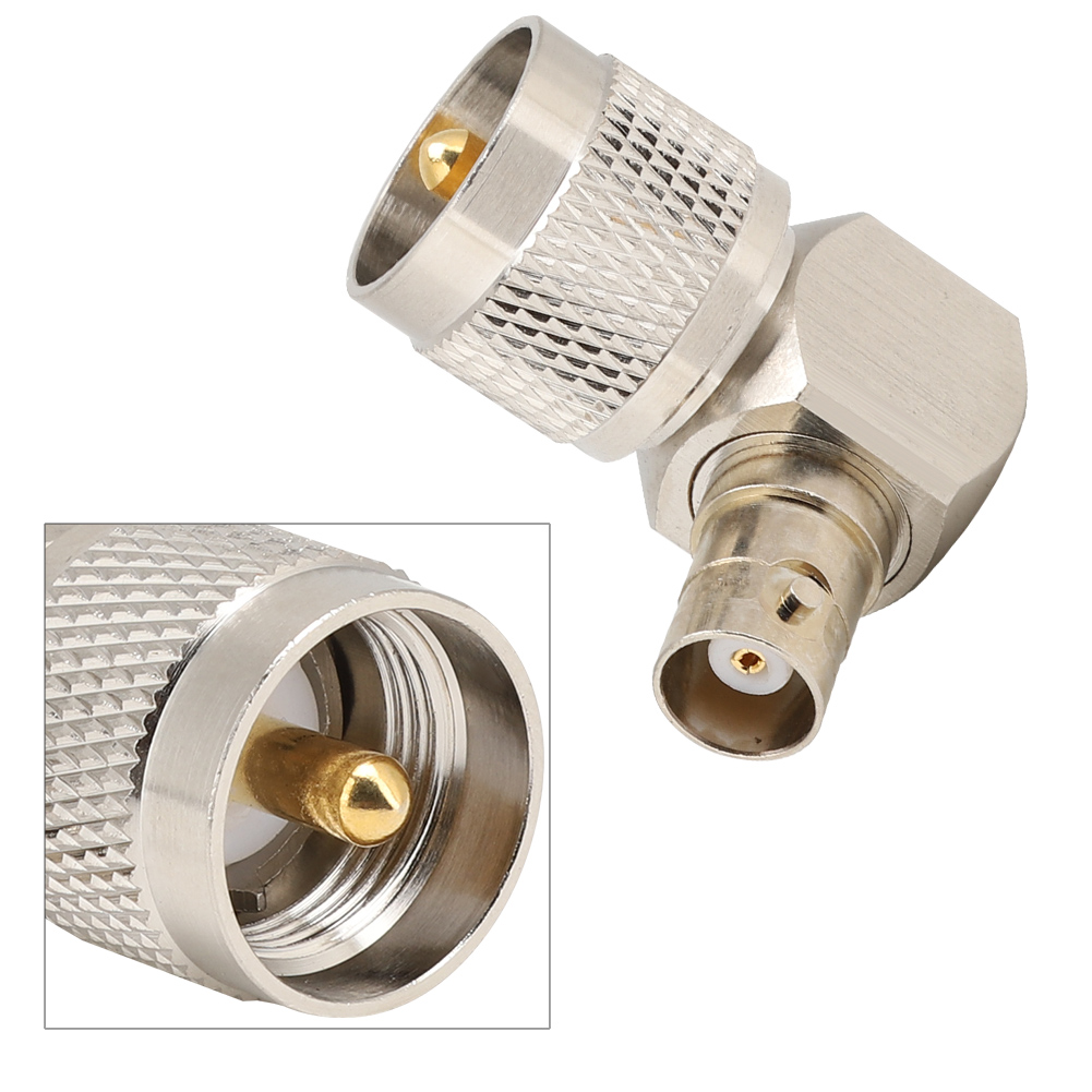 2 Uhf-stecker Pl-259 Auf Buchse Bnc-adapter, 90°-winkelstecker Für Koaxialkabel