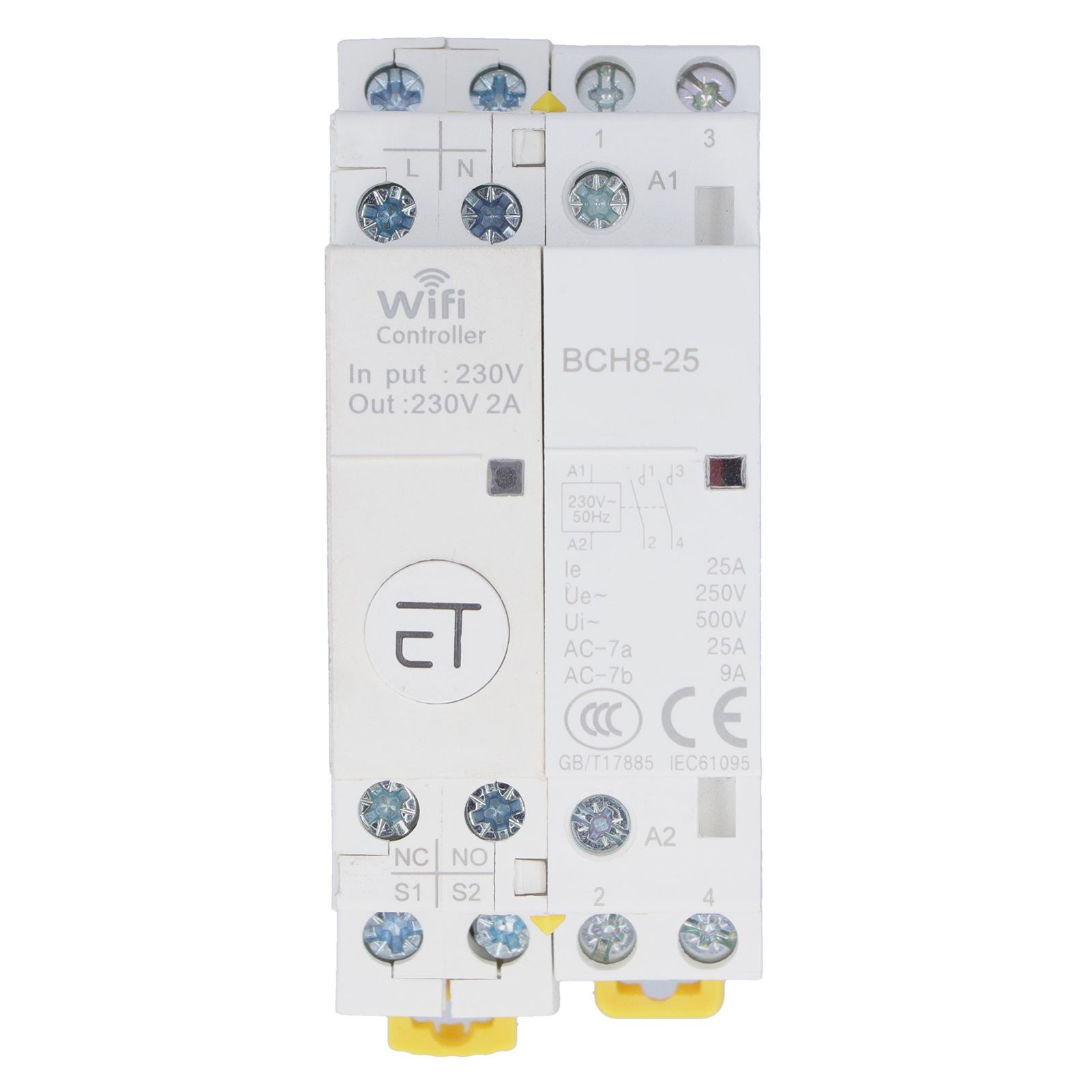 Wifi-2no-steuerschütz, Ferngesteuerter Niederspannungs-haushaltsschütz Für Smart Home Ac230v25a