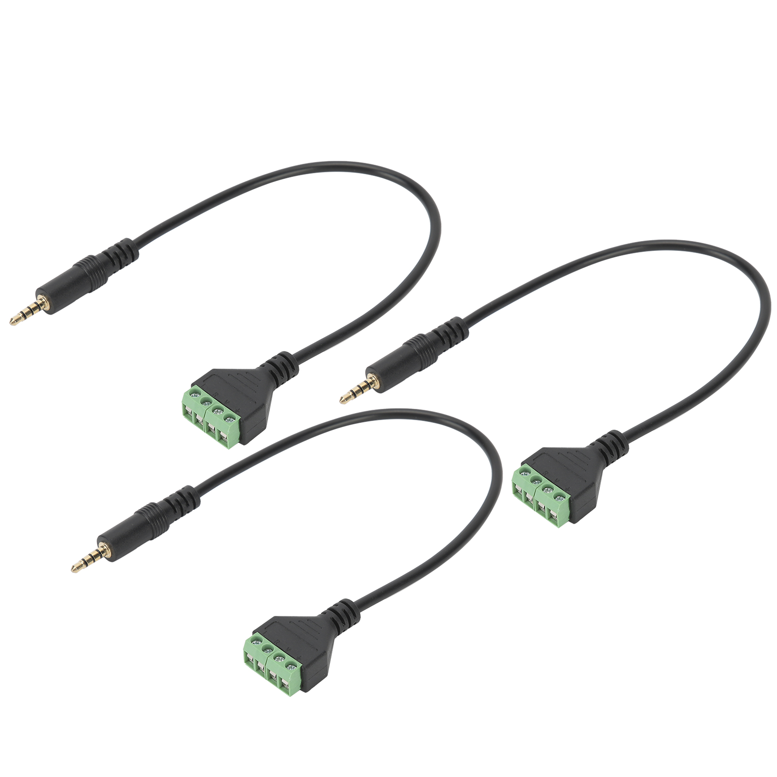 3,5-mm-4-poliger Stereo-steckeradapter Auf 4-polige Av-schraubklemme (3er-pack)