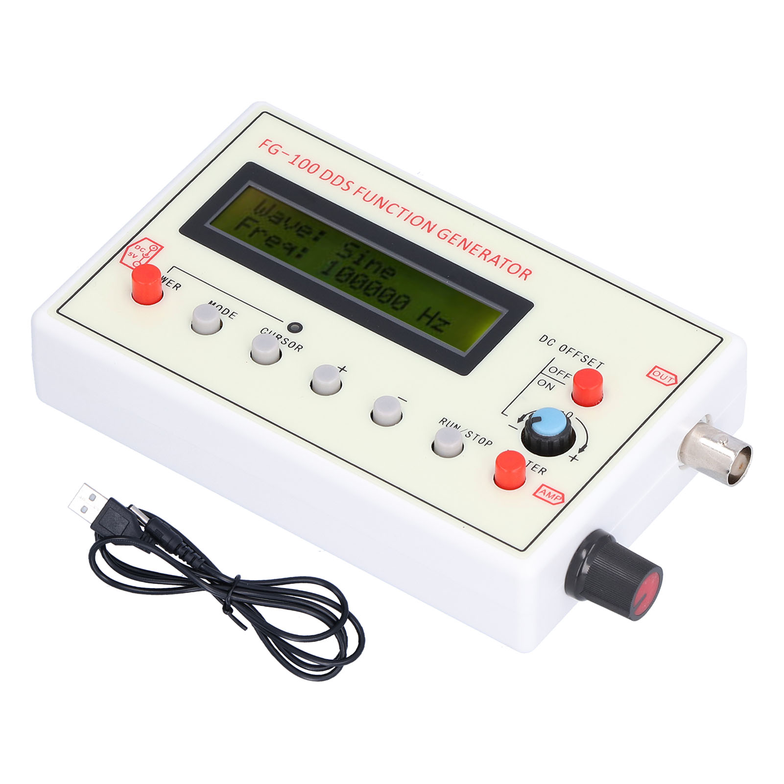 Funktionsgenerator Für Dds-signale (sinus-/rechteck-/sägezahn-/dreieckssignale) Fg-100, 1 Hz – 500 Khz, 3,5 – 10 V Dc