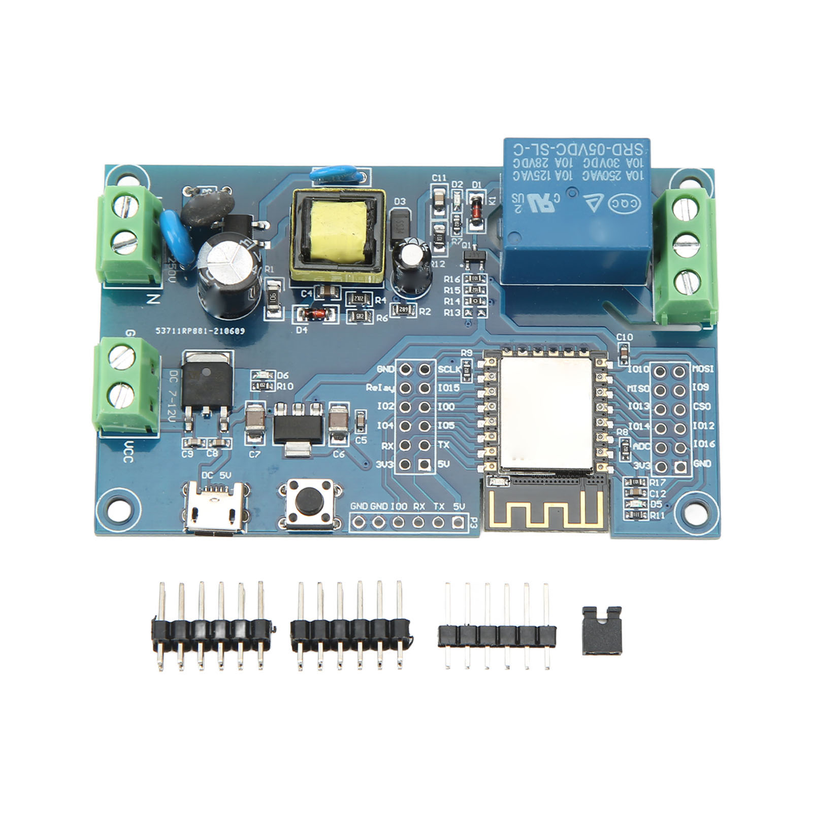 1-kanal-relaismodul, Wlan-entwicklungsboard, 90–250 V Wechselstromnetzteil, 7–12 V Gleichstromnetzteil, 5 V Usb-anschluss Für Esp8266