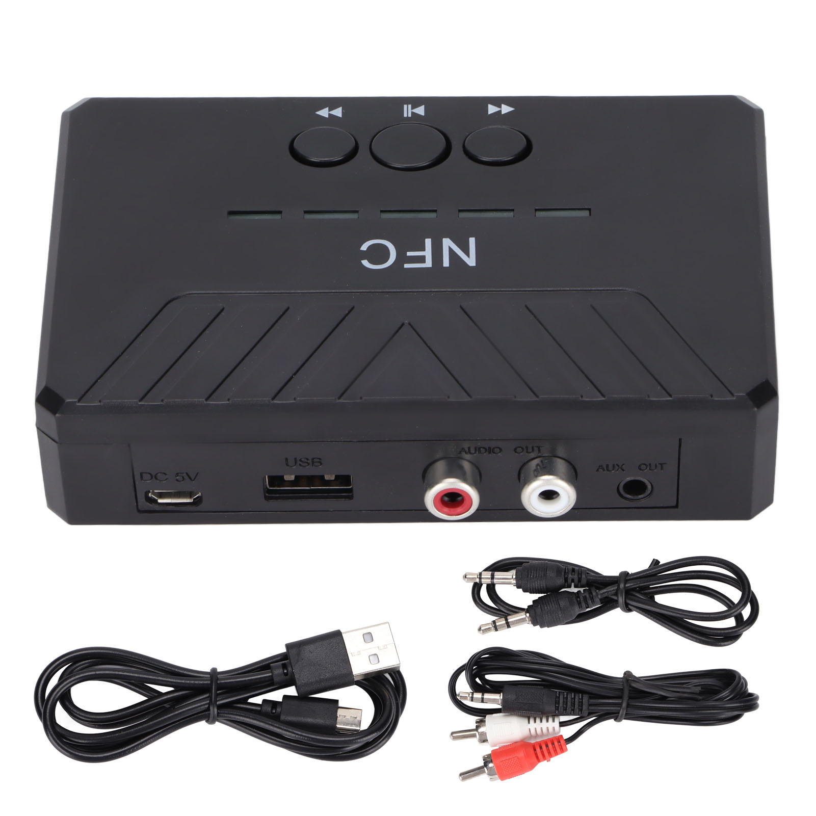 Nfc 5.0 Bluetooth-empfänger Mit Usb-wiedergabe Und Aux-eingang, Drahtloser Audioadapter Für Auto Und Hifi-anlage.