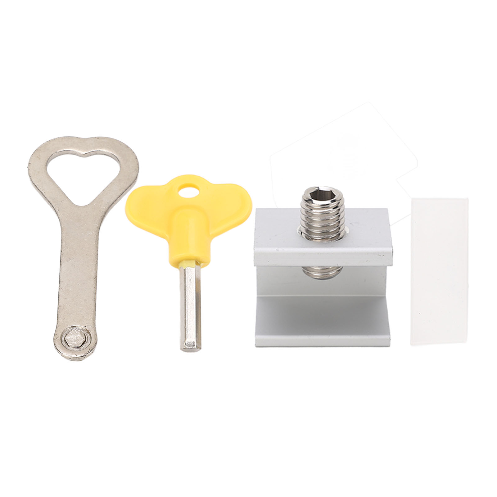 Set Mit 4 Schiebetür- Und Fensterstoppern Aus Aluminiumlegierung Mit 1 Schlüssel Für Zusätzliche Sicherheit
