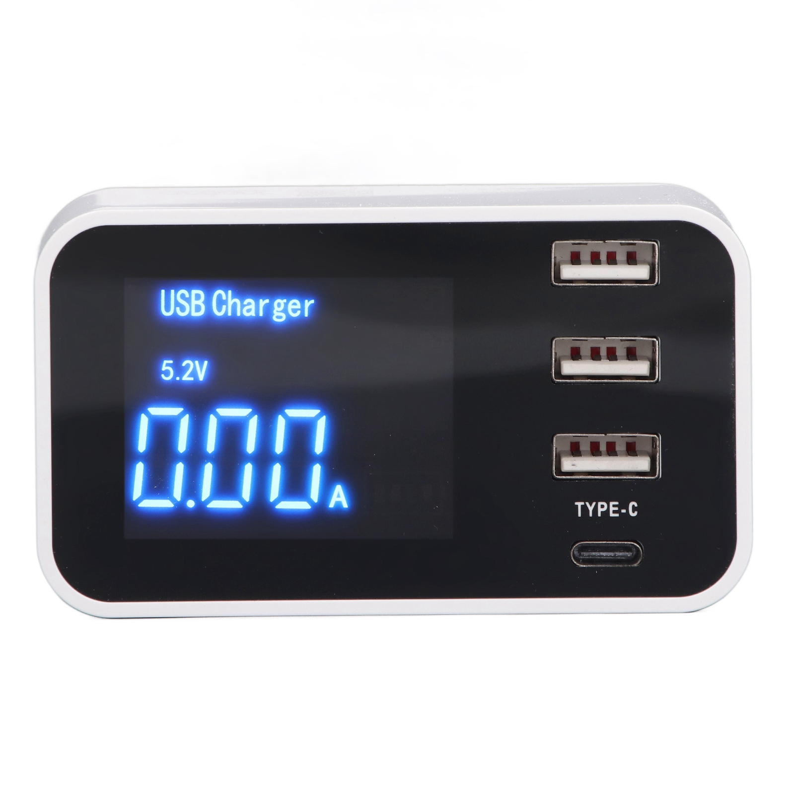 3-port-usb-typ-c-ladegerät Mit Digitaler Led-anzeige, 2,4 A, 100-240 V Netzspannung, Europäischer Stecker.