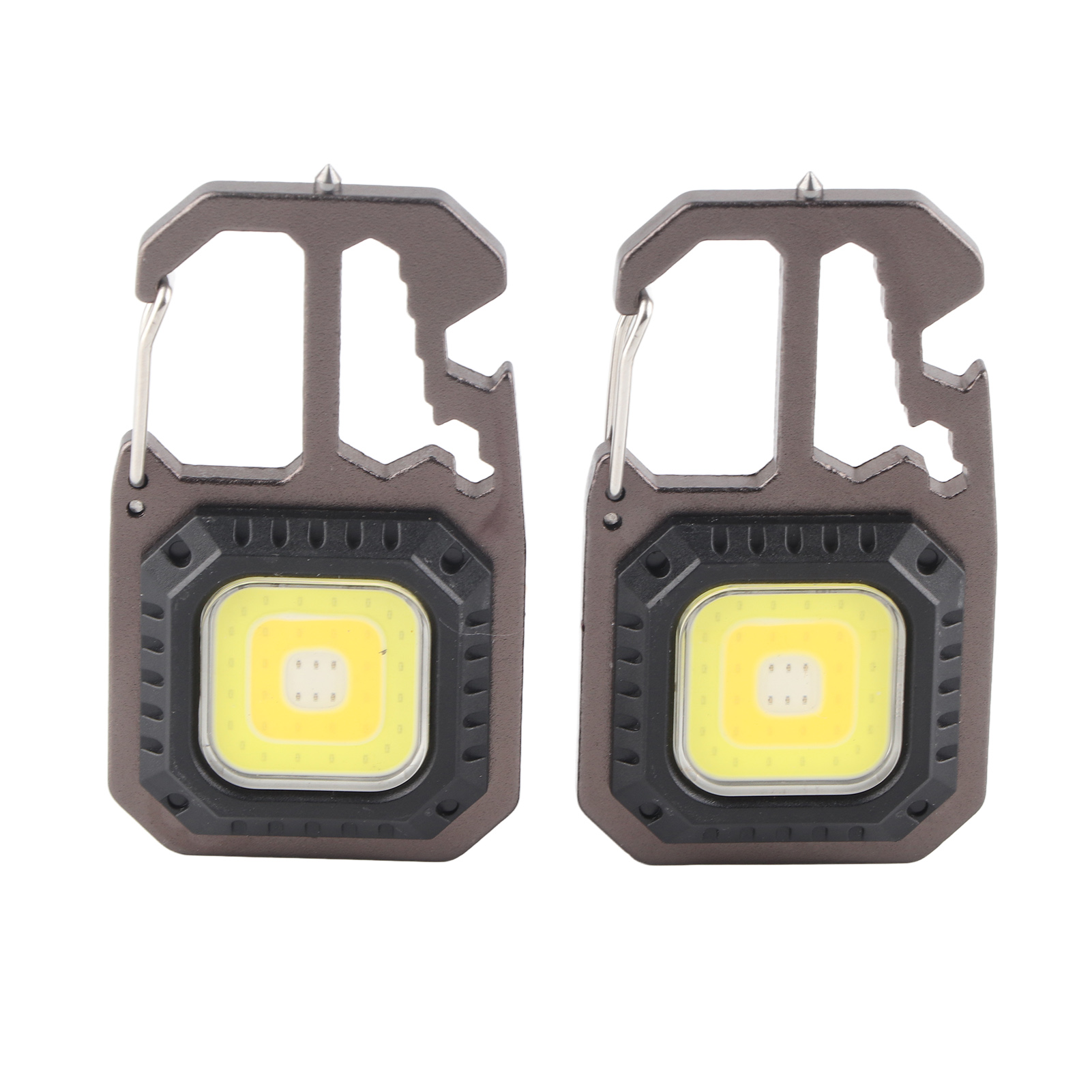 Set Mit 2 Mini-cob-arbeitsleuchten Mit Hoher Helligkeit, Ip66-schutzart, Multifunktions-led-taschenlampe Mit Flaschenöffner