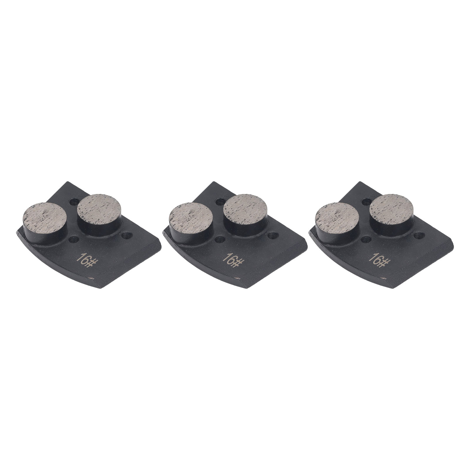 Set Mit 3 Diamantschleifscheiben Mit 2 Zylindrischen Zähnen Zum Polieren Von Beton Und Zum Entfernen Von Farbe, Körnung 16 (schwarz)