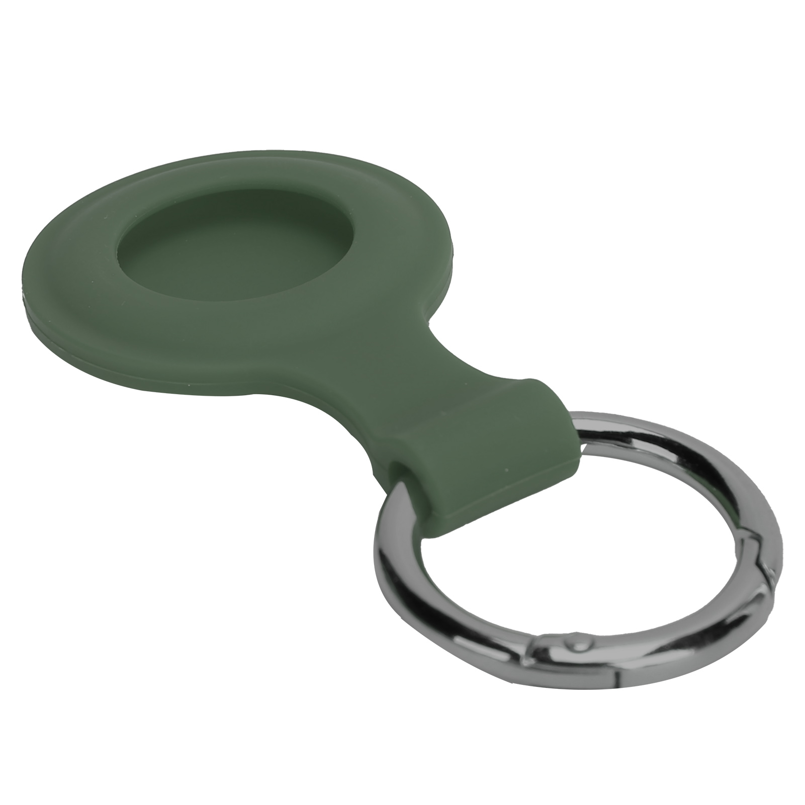 Schutzhülle Aus Silikon Mit Schlüsselanhänger Und Verlustsicherung Für Ios, Militärgrün