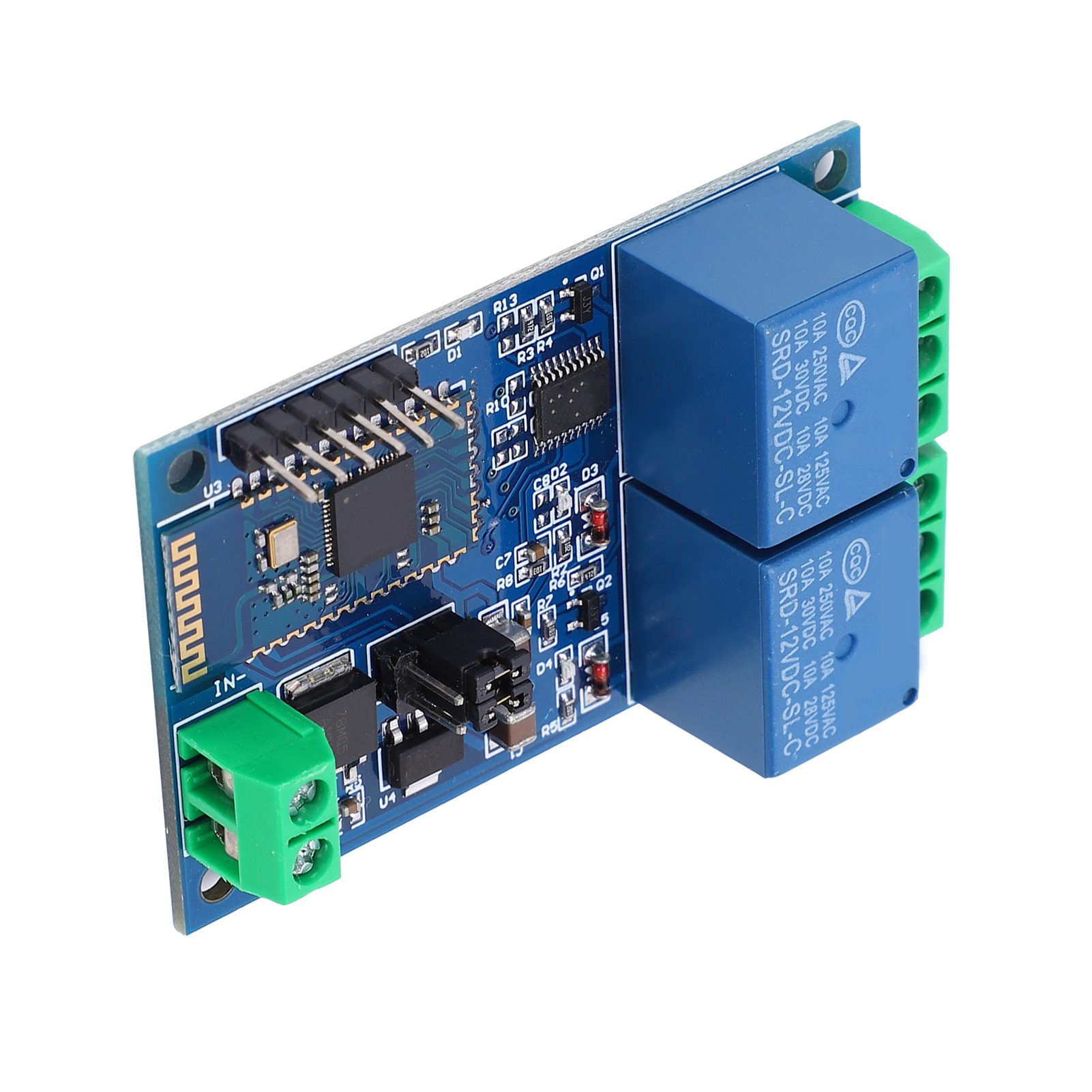 Zweikanal-bluetooth-relaismodul, Kunststoff, 12 V Dc, Zur Fernsteuerung Über Eine Mobile Anwendung.