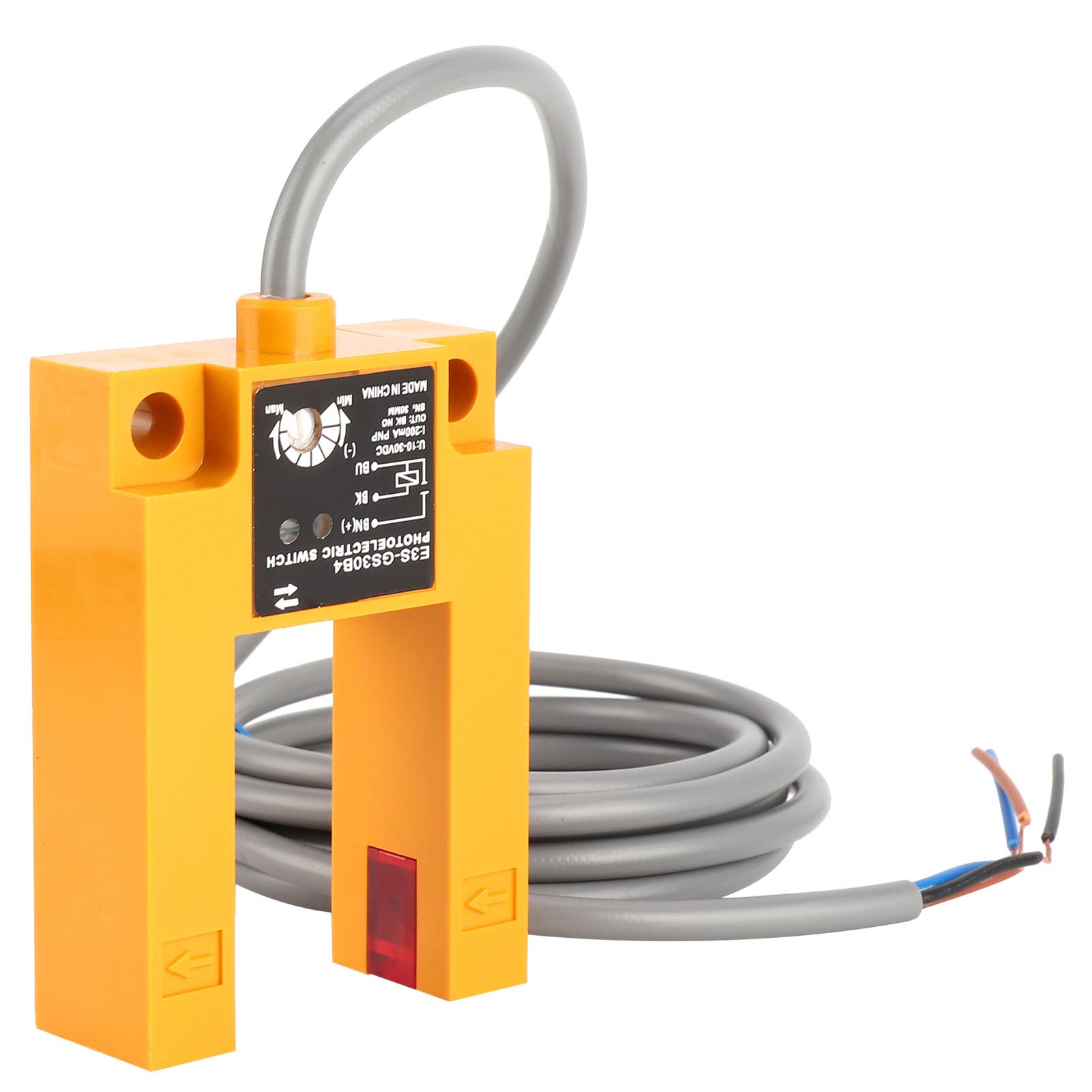 Berm-lichtschranke Mit Nut, Pnp-typ, 3-leiter, No-sensor E3sgs30b4, 1030 V Dc, 200 Ma