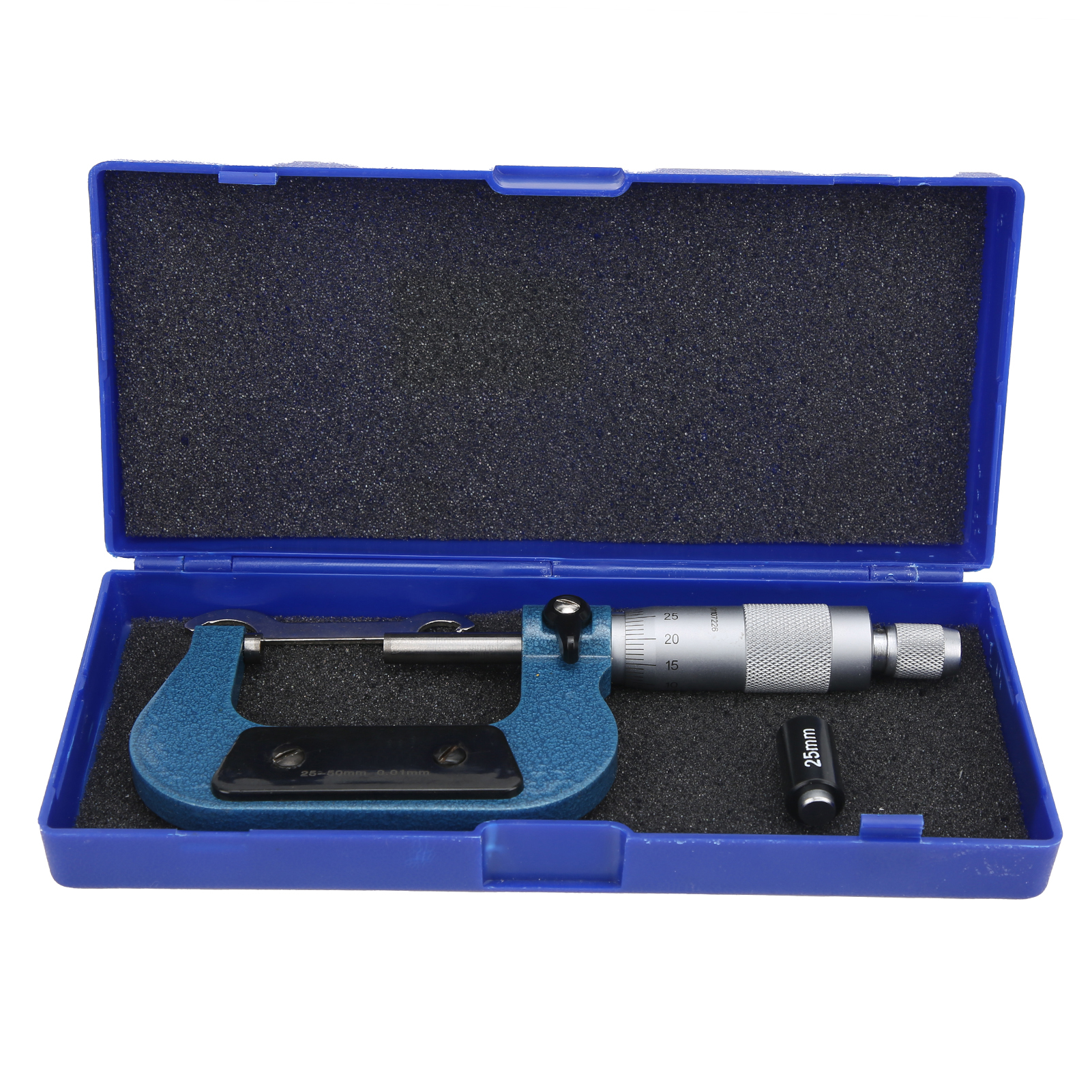 Spiralmikrometer 25–50 Mm, Außenmessschieber, Mechanische Verriegelungsvorrichtung