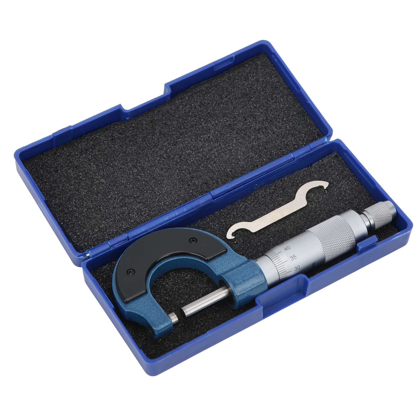 Mikrometer Mit 0–25 Mm Skala, Außendurchmesser, Kohlenstoffstahl, Spiralverriegelung, Messinstrument