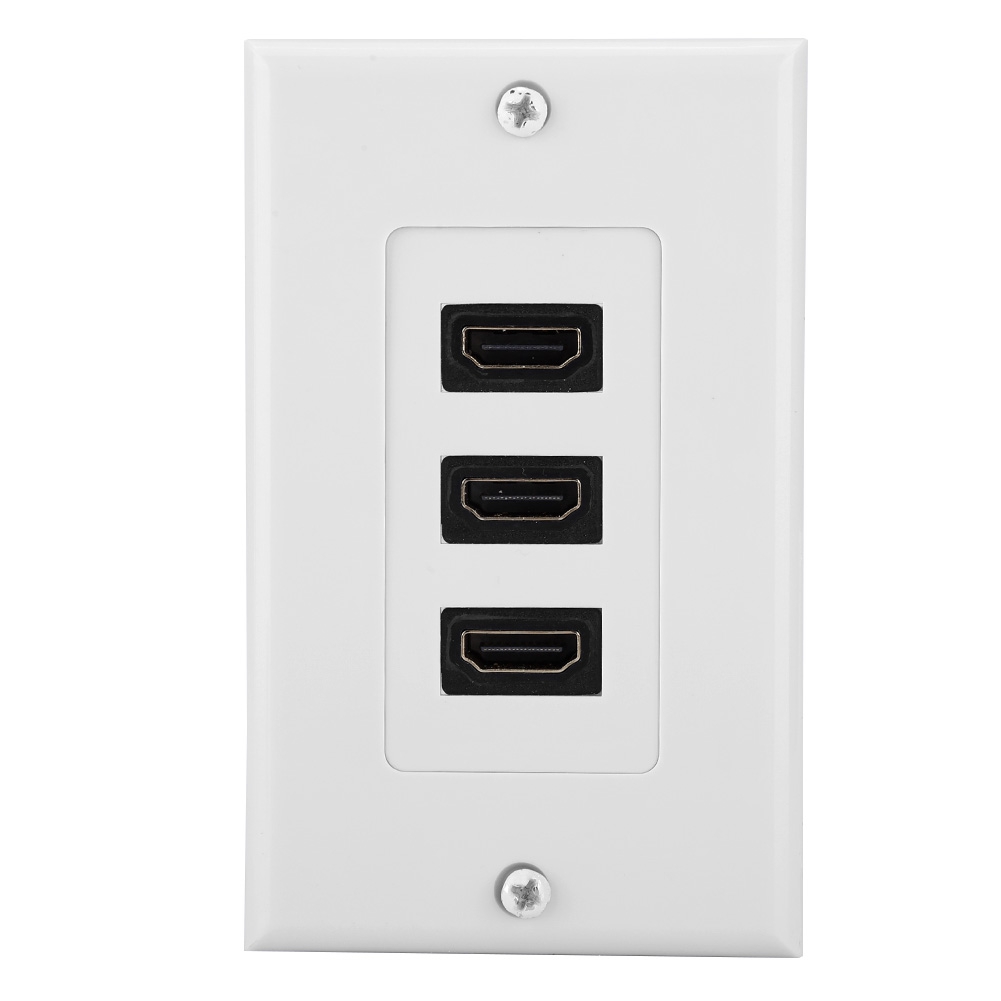 Wandsteckdose Mit Usb-hub Und 3-port-hdmi-hd-videopanel