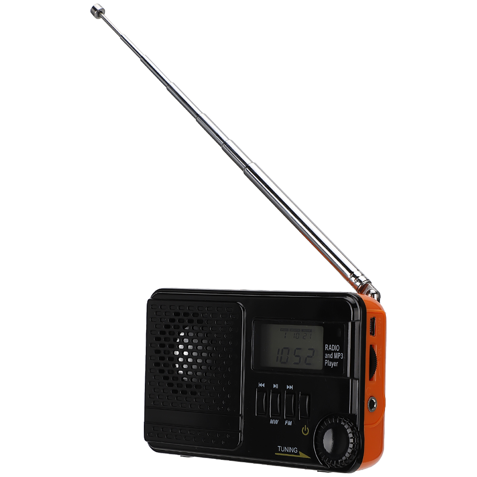 Multifunktionaler Tragbarer Mp3-player Mit Usb-/tf-eingang, Fm/mw-radioempfänger Und Eingebautem Lautsprecher