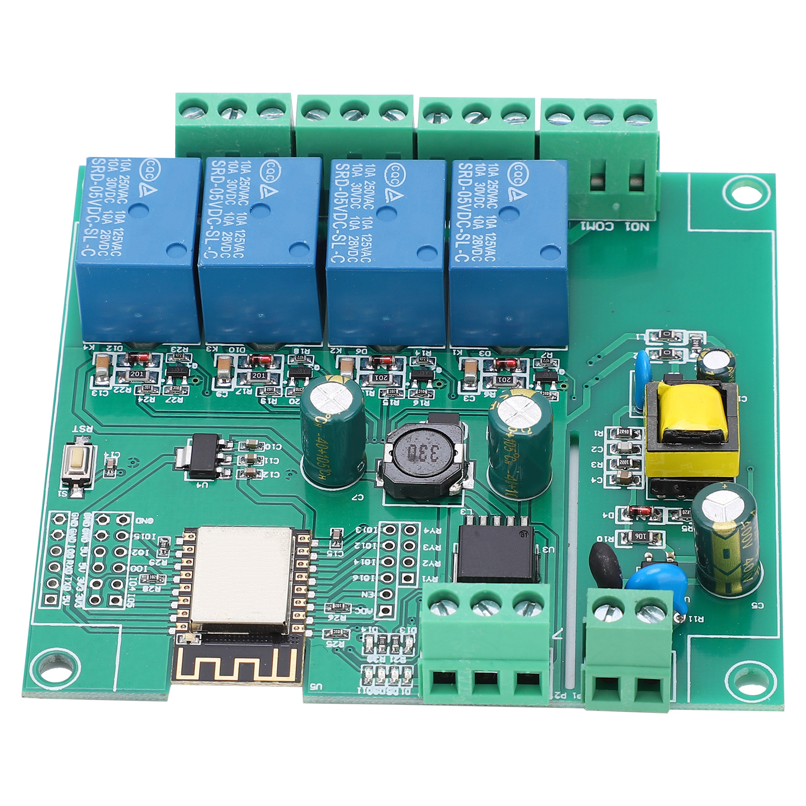 4-kanal-wlan-relaismodul, Esp8266-entwicklungsboard Für Drahtlose Steuerung, 7–12 V/5 V Gleichstromnetzteil, Usb