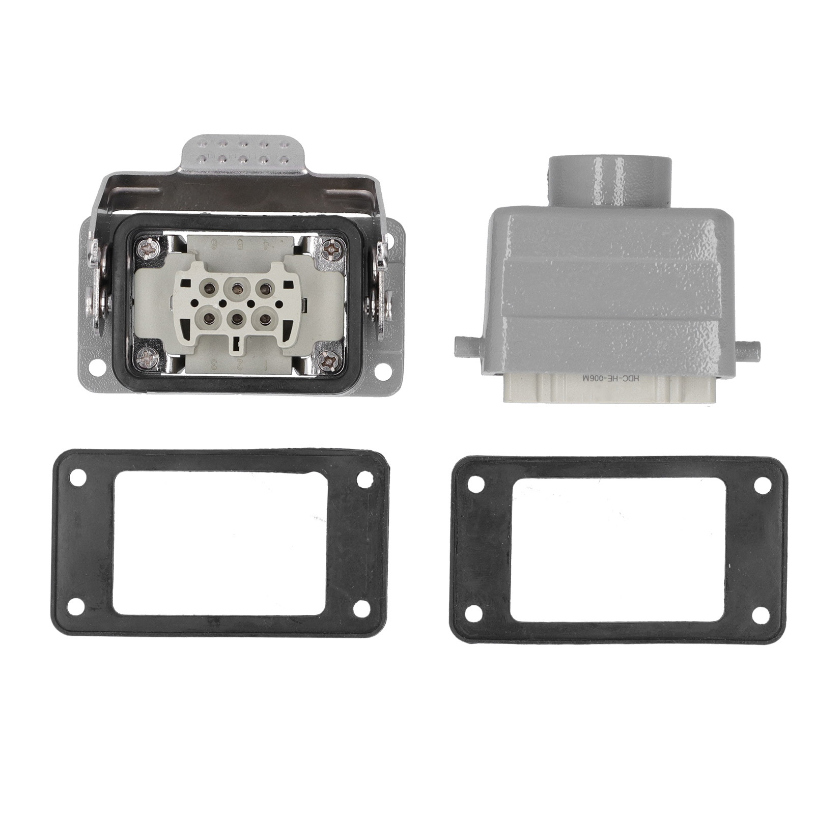 Robuster 6-poliger Steckverbinder, Klemmenblock, Wasserdicht, Für Industrielle Und Luftfahrtanwendungen.
