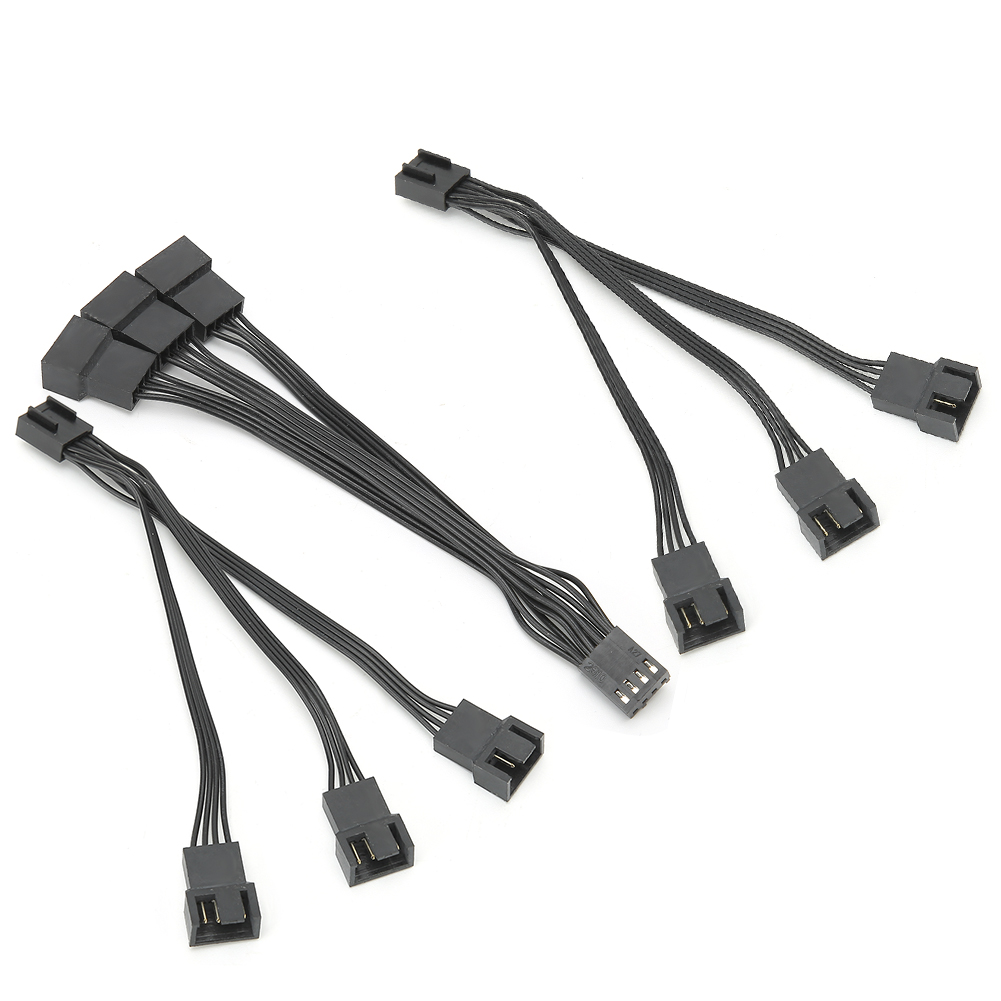 Lüfterverlängerungskabel (3 Stück) Mit 4-poligem Stecker (1 Auf 3) Und Stromwandler