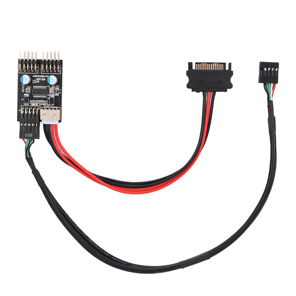 Usb 2.0 Stecker Auf Zwei 9-polige Erweiterungsanschlüsse (1 Stecker Auf 2 Stecker) Mit Sata-stromkabel