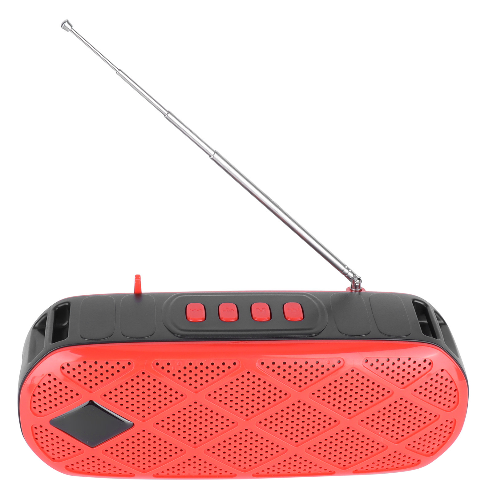 Tragbarer, Solarbetriebener Bluetooth-lautsprecher Für Den Außenbereich Mit Taschenlampe Und Fm-radio (rot)