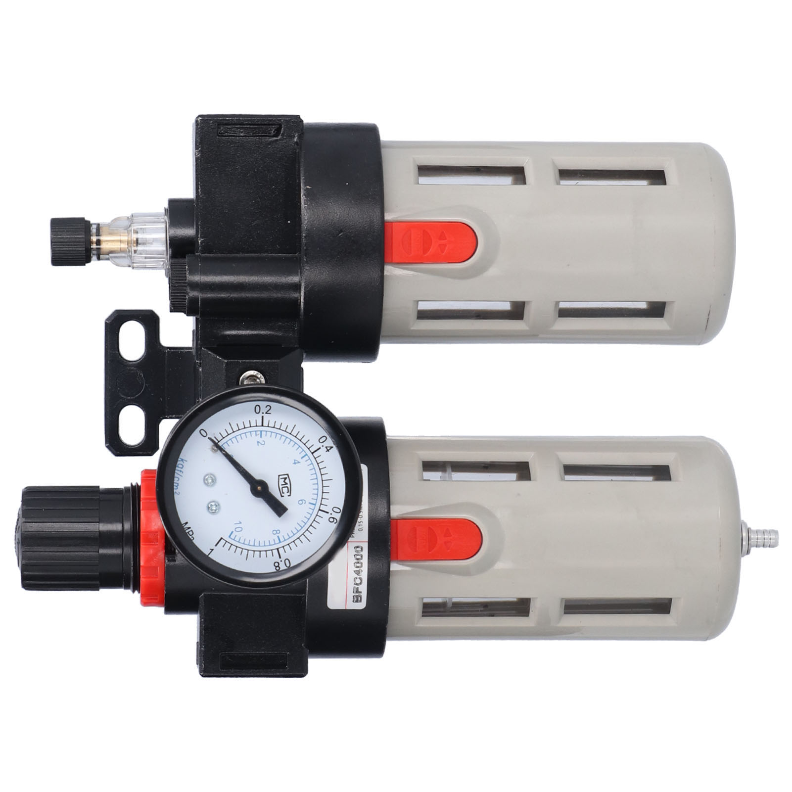 Bfc4000 Druckluftfilter-druckregler Aus Aluminiumlegierung Mit Manometer Für Hydrauliksysteme