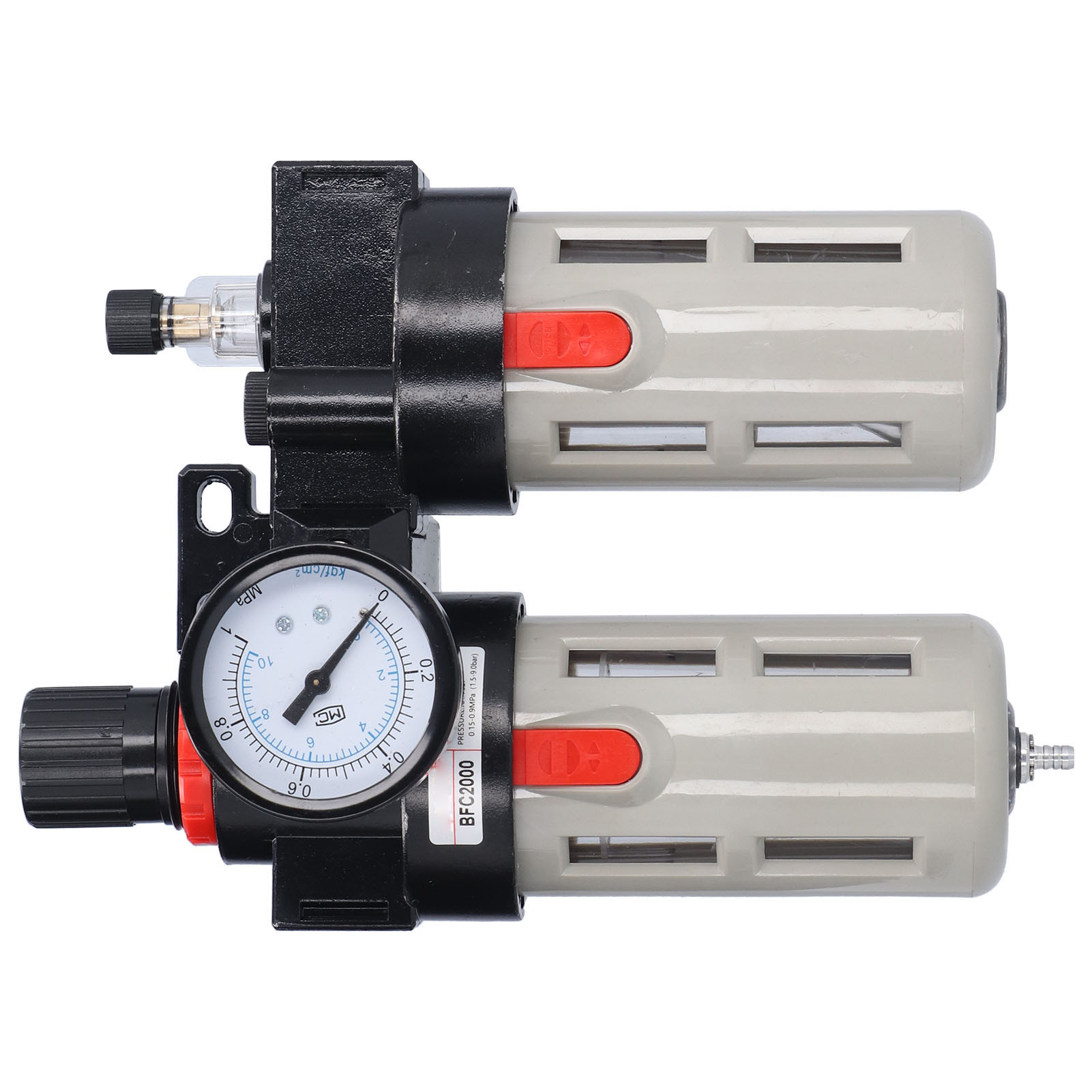 Bfc2000 Druckluftfilter-druckregler Aus Aluminiumlegierung Mit Manometer Für Hydrauliksysteme