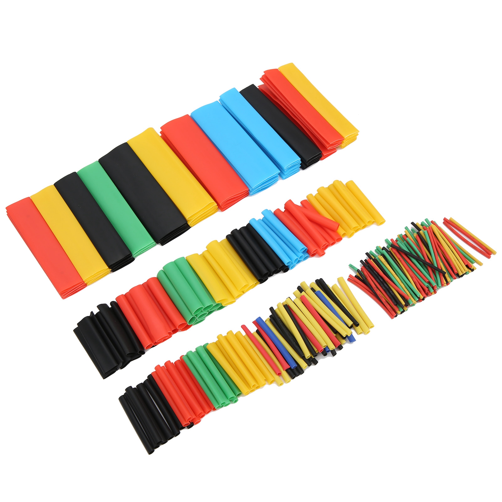 Set Mit 328 Farbigen Polyolefin-schrumpfschläuchen Für Kabel, Schrumpfbar, Mit Einem Schrumpfverhältnis Von 2:1