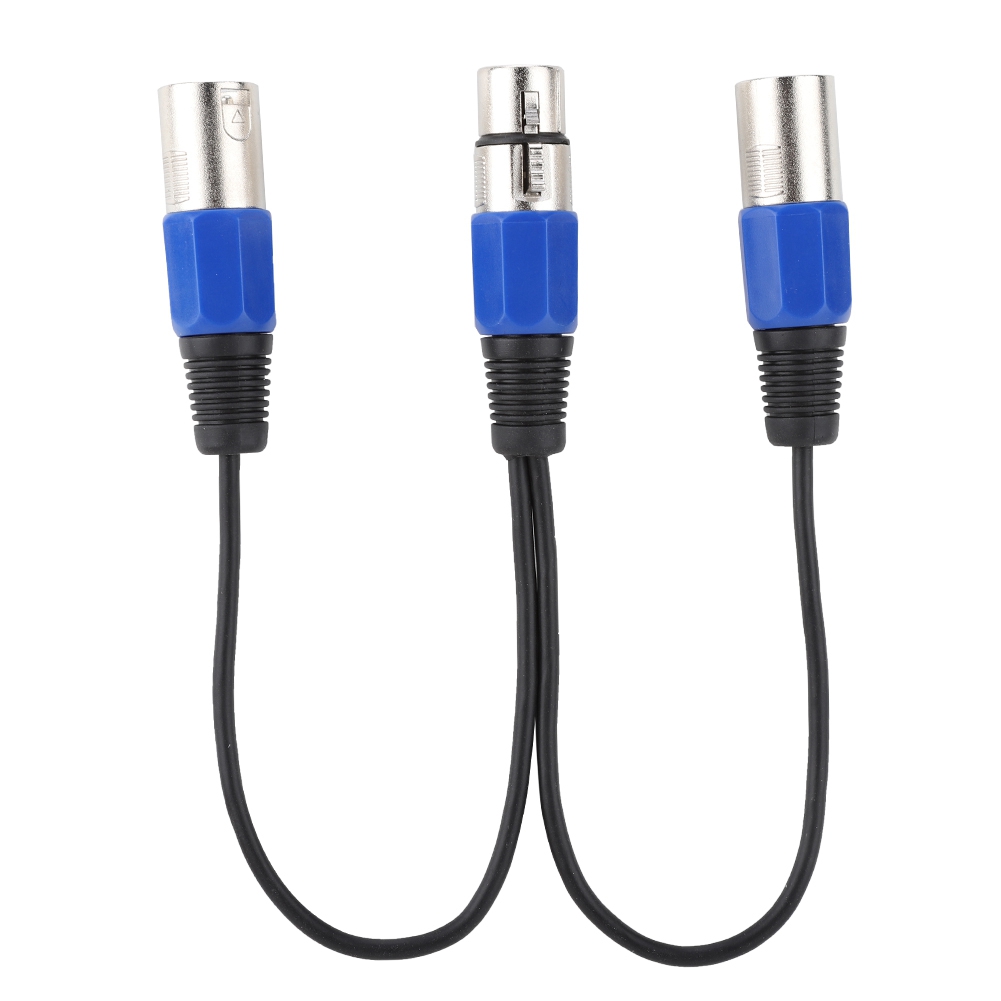 Xlr-buchse Auf Zwei Xlr-stecker Adapterkabel (0,3 M) Für Mikrofon, Audioverlängerung