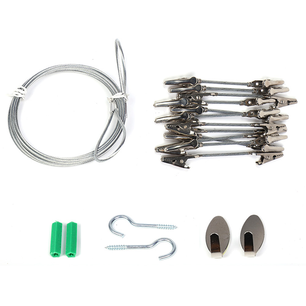 Set Mit 12 Fotoclips, Metalldraht Zur Wanddekoration, Für Memos, Postkarten, Notizen, 2 Befestigungsköpfe.