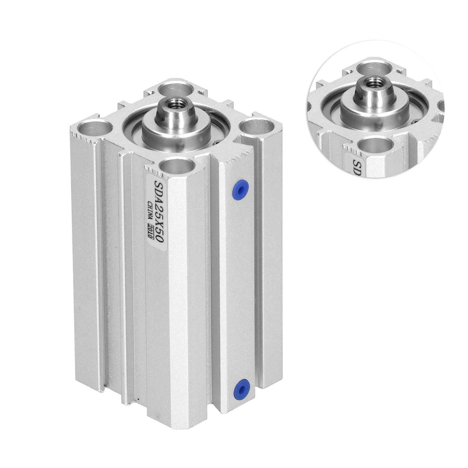 Doppeltwirkender Pneumatischer Zylinder Aus Feinem Aluminium, Zubehör, 25 Mm Bohrung, Sda25x50