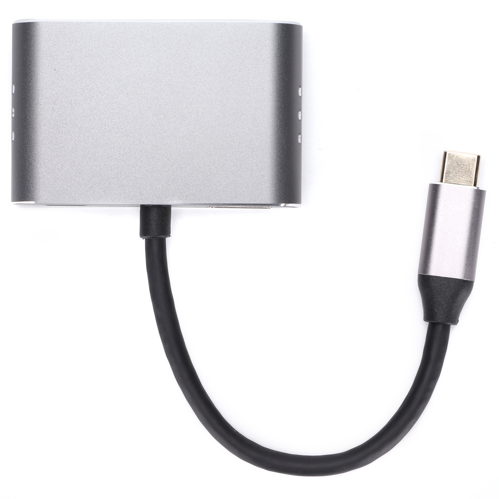 4-in-1-dockingstation, Tragbarer Usb-typ-c-hub Aus Metall, Robuster Usb-hub Für Die Datenübertragung