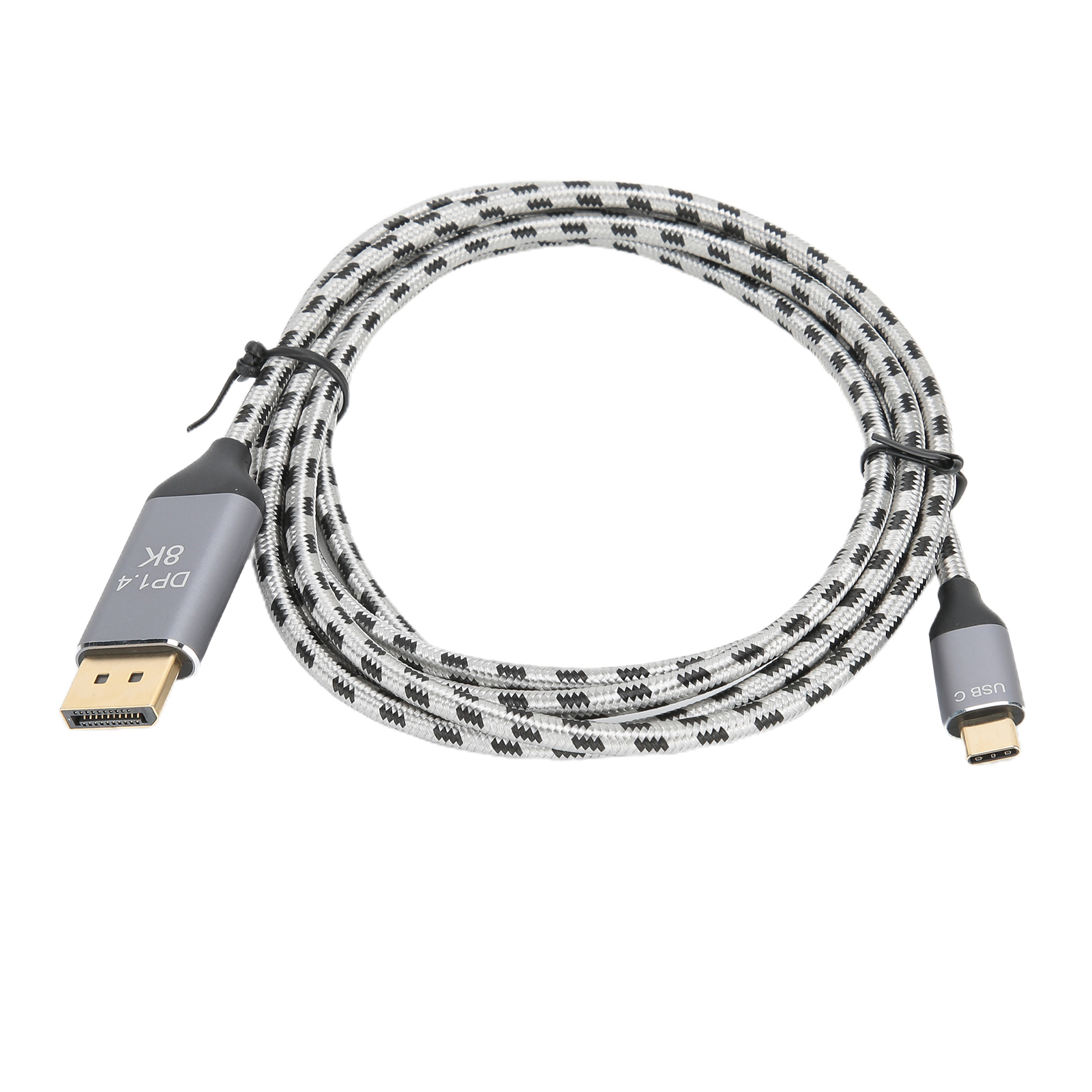 Geflochtenes Hd-usb-c-auf-dp-8k-displayport-1.4-videokabel, 2 Meter, Technischer Adapter T0404