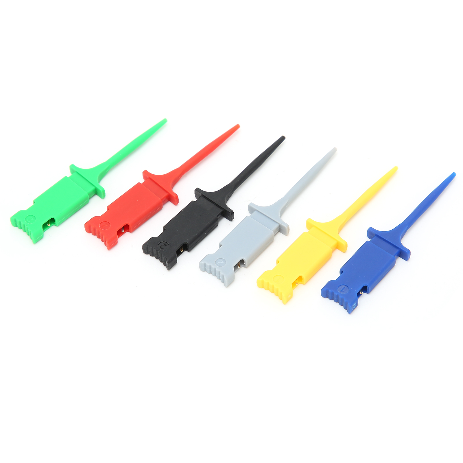 Set Mit 6 Mini-mehrfarben-pa-ic-testklemmen Für Reparatur Und Wartung