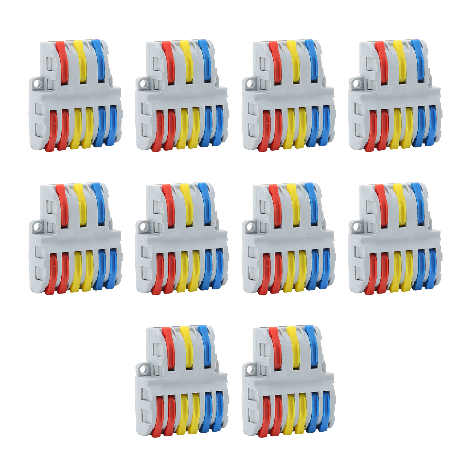 Packung Mit 10 Schnellspannklemmen, 6 In 3, Für 250v 32a Elektrische Verkabelung