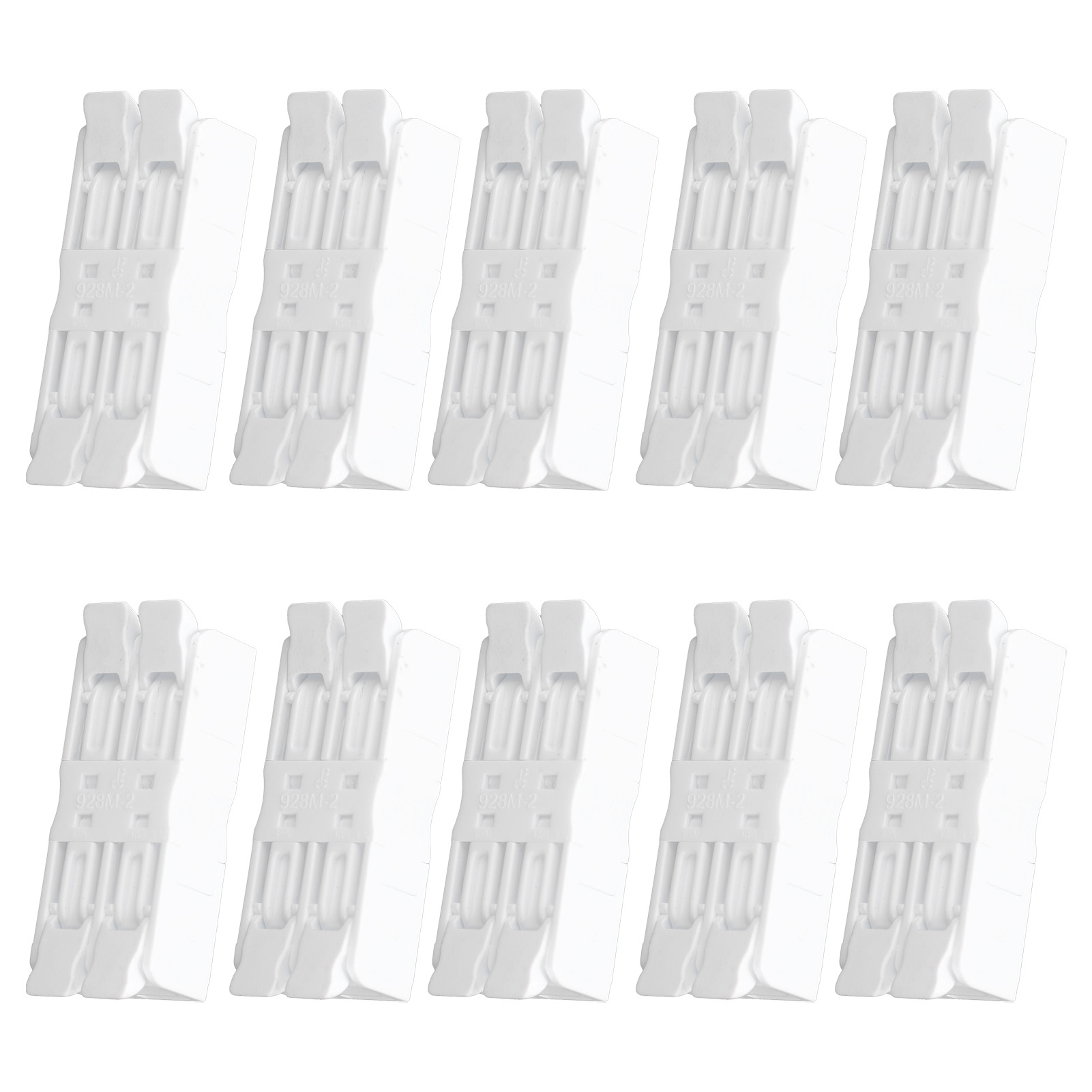 Packung Mit 10 Doppelten Schnappverbindern 928m-2p, Schraubenlos, Für Schnellanschlussklemmen, Baumaterialien