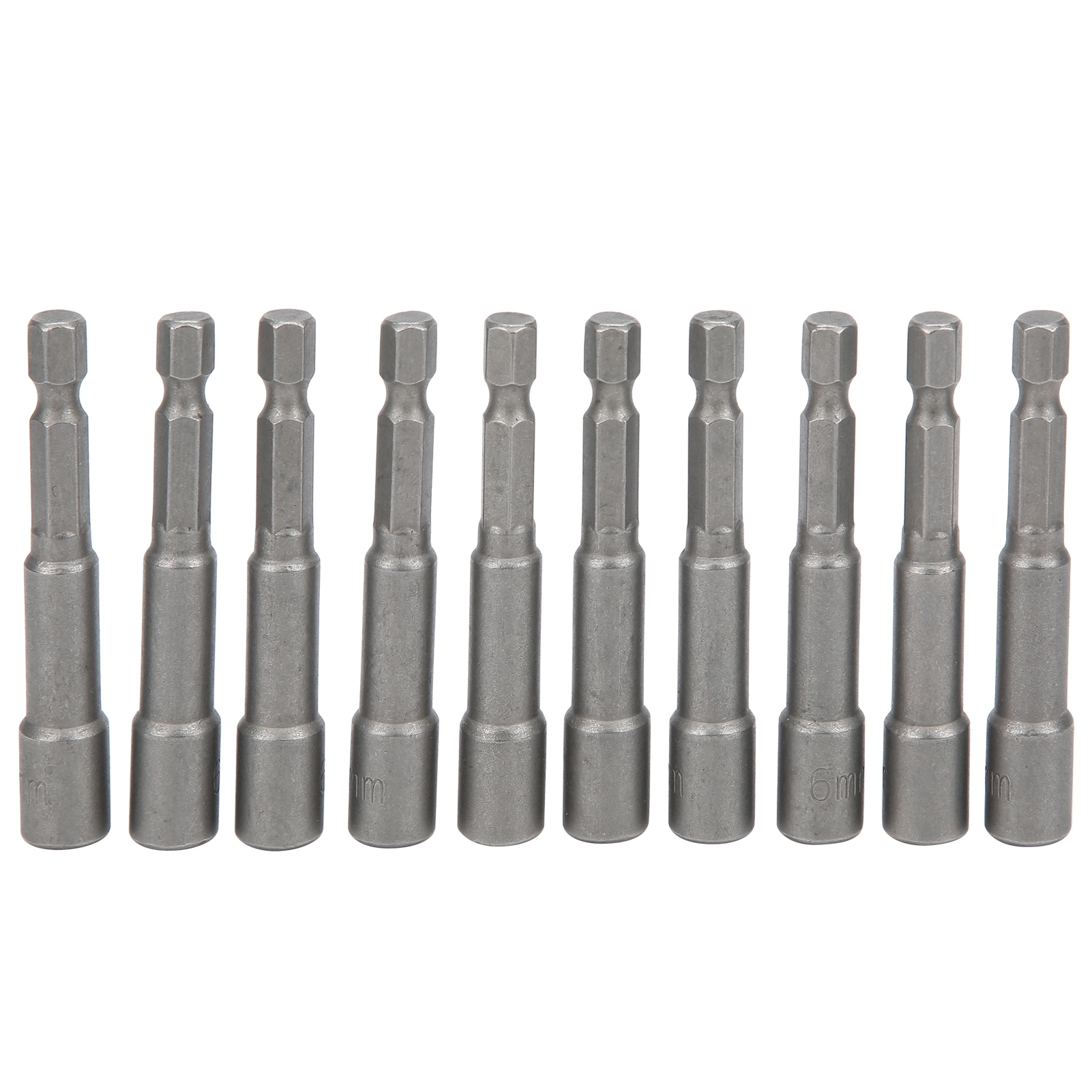 Set Mit 10 Robusten Magnetischen Sechskant-steckschlüsseln Aus Chrom-vanadium-stahl, 6 X 6,35 Mm Handwerkzeuge
