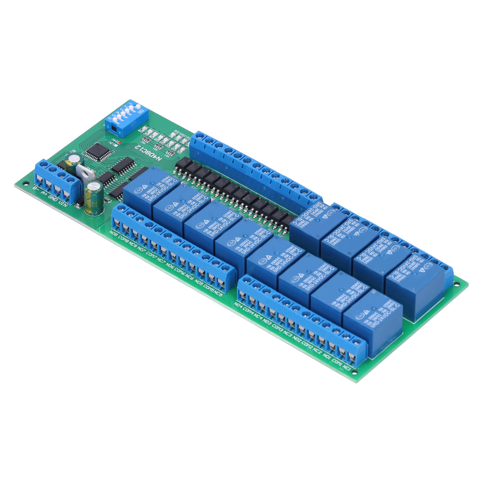 Relaismodul Mit 12 Eingängen Und 12 Ausgängen, Elektronisches Bauteil Ohne Gehäuse, Rs485-platine N4d8c12 24v