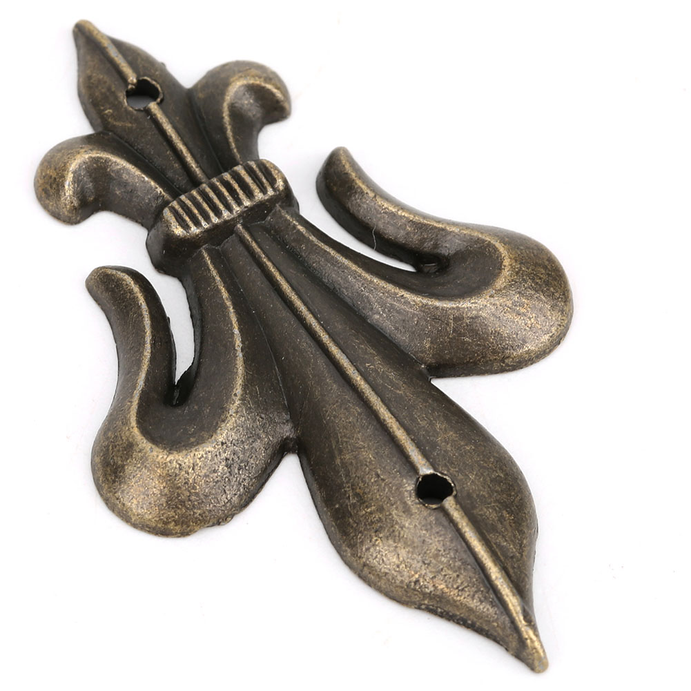 10 Eckstücke Aus Cyanfarbener Bronze-zink-legierung Zur Herstellung Von Schmuckkästchen, Alben Und Buchdeckeln (zubehörteile 54 X 33 Mm).